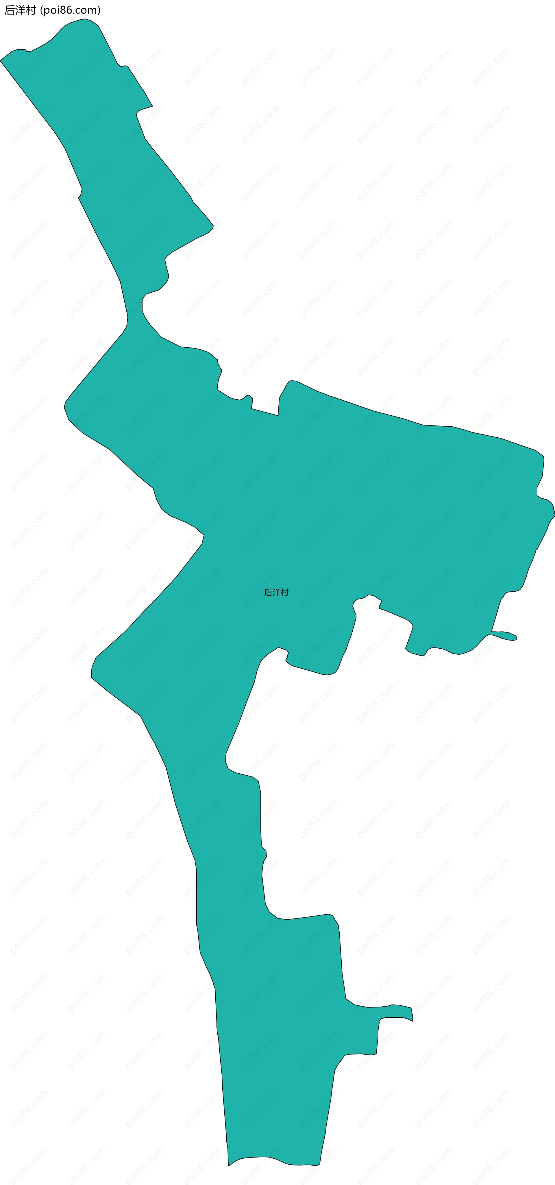 后洋村边界地图