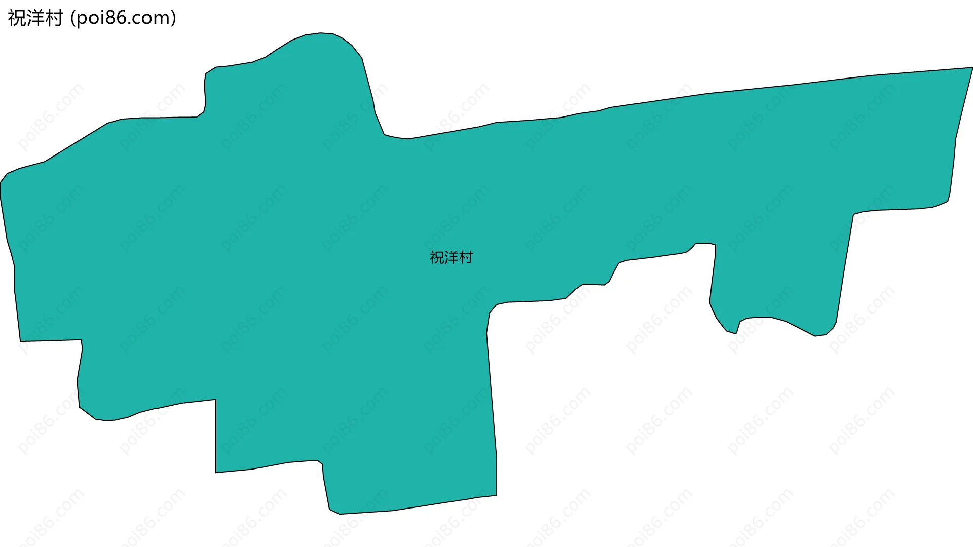 祝洋村边界地图