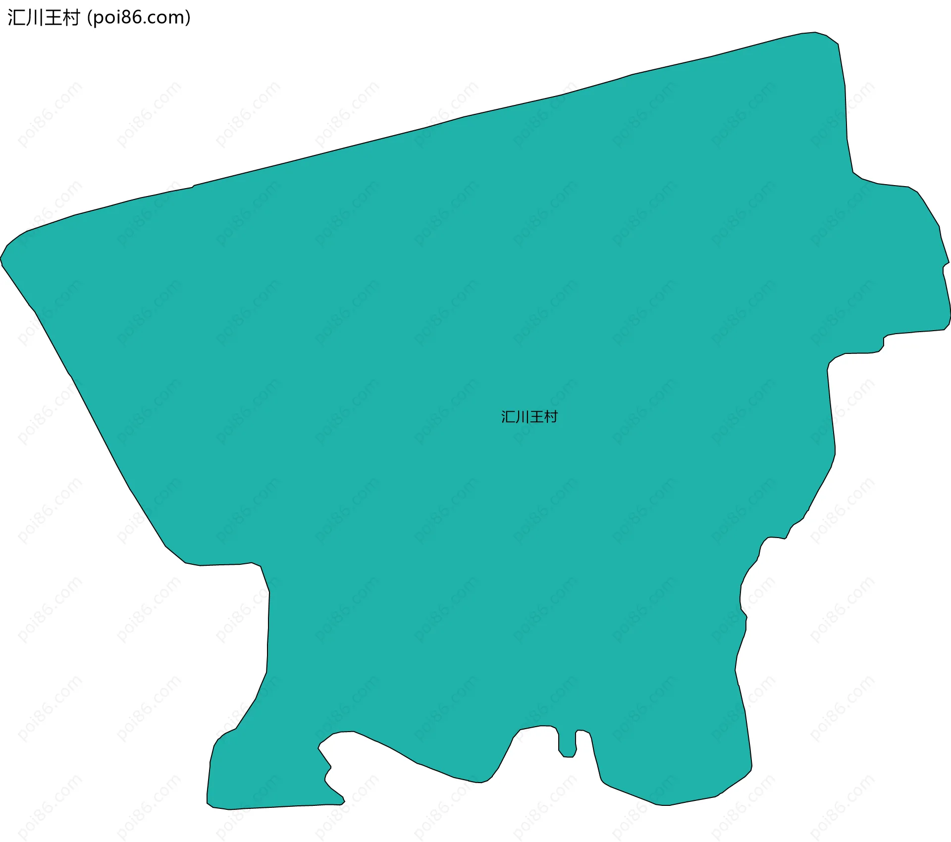 汇川王村边界地图