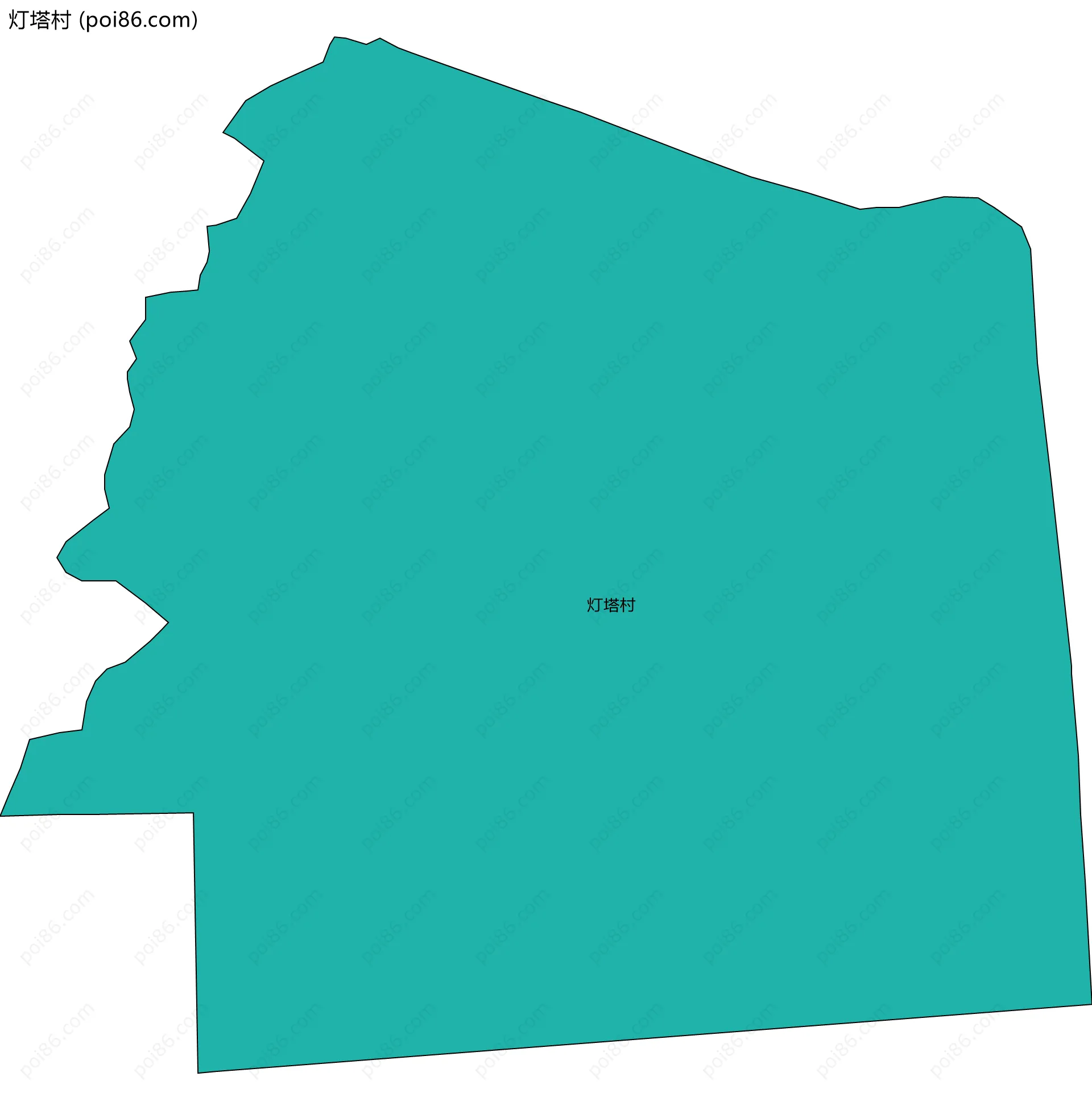 灯塔村边界地图