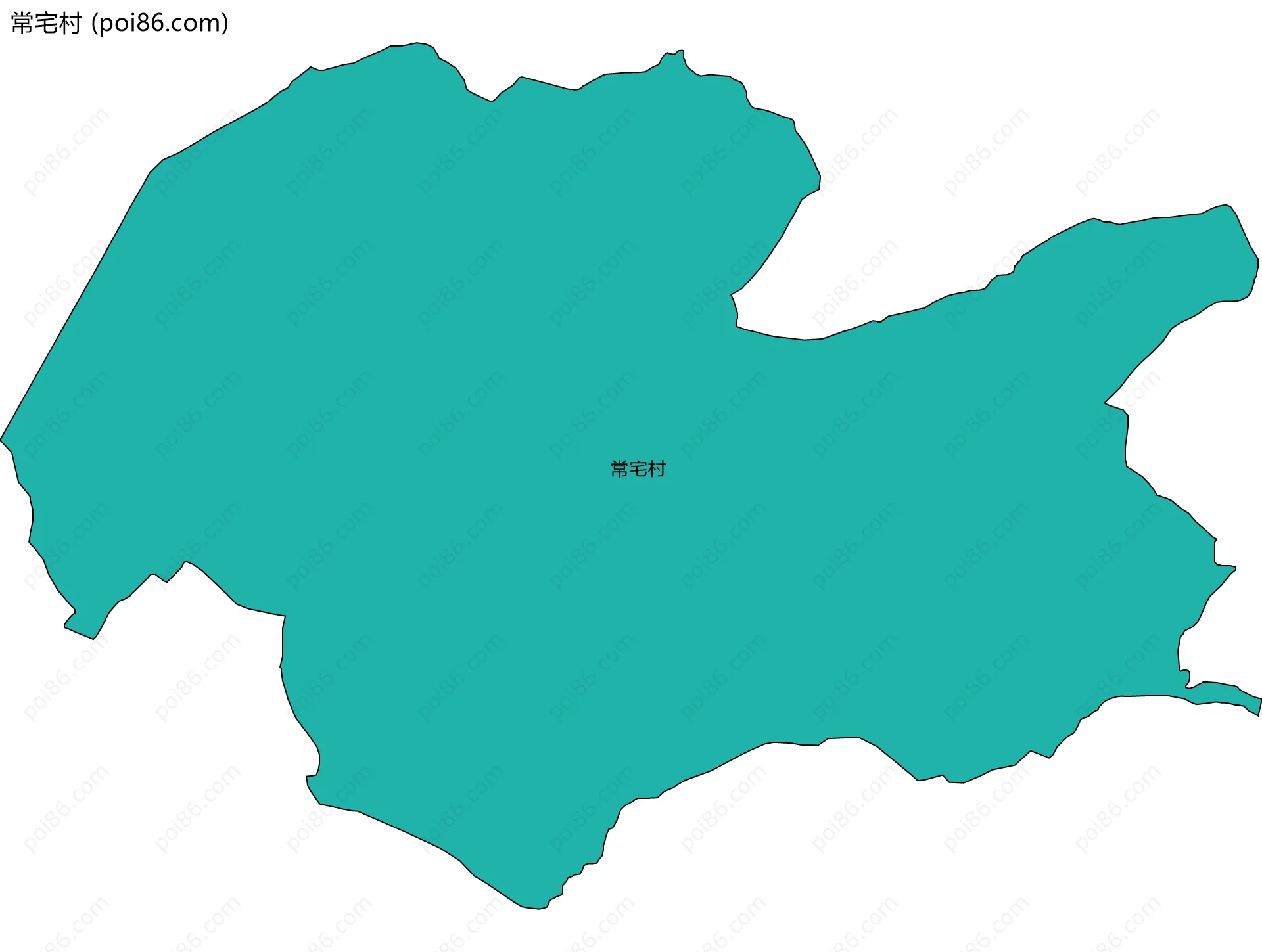 常宅村边界地图