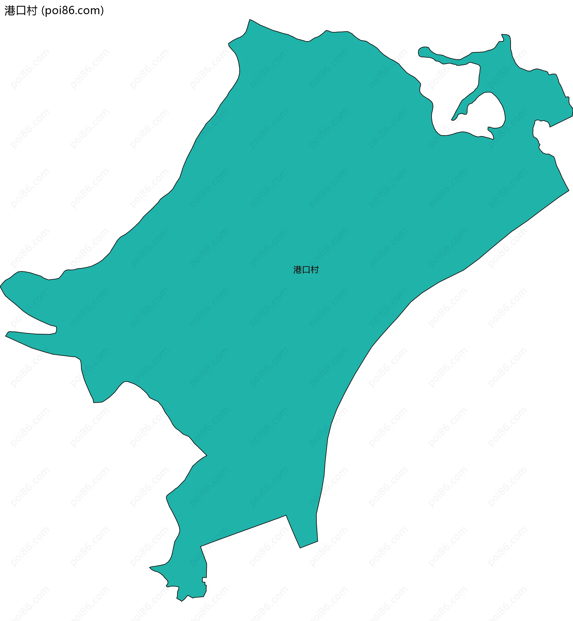港口村边界地图