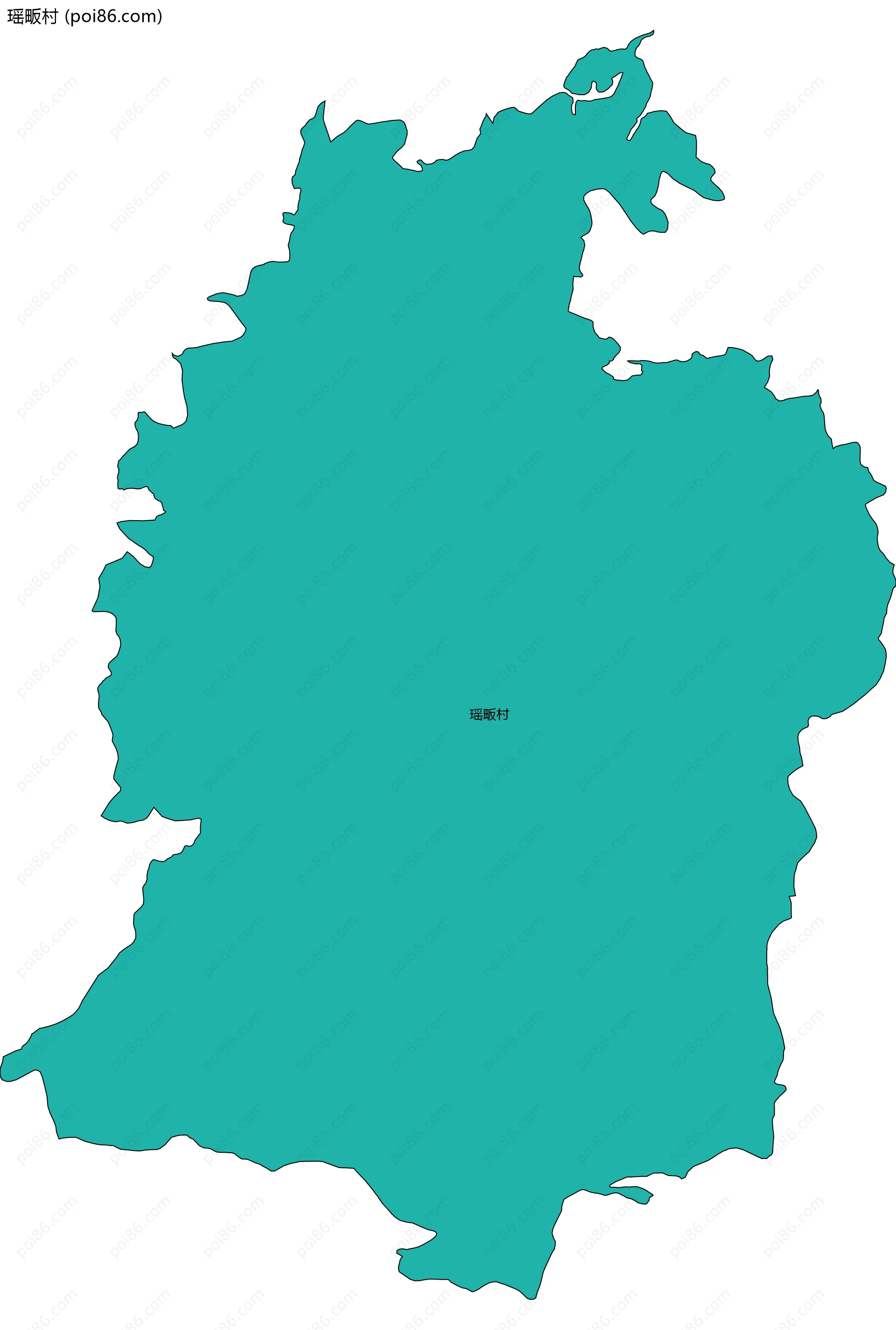 瑶畈村边界地图