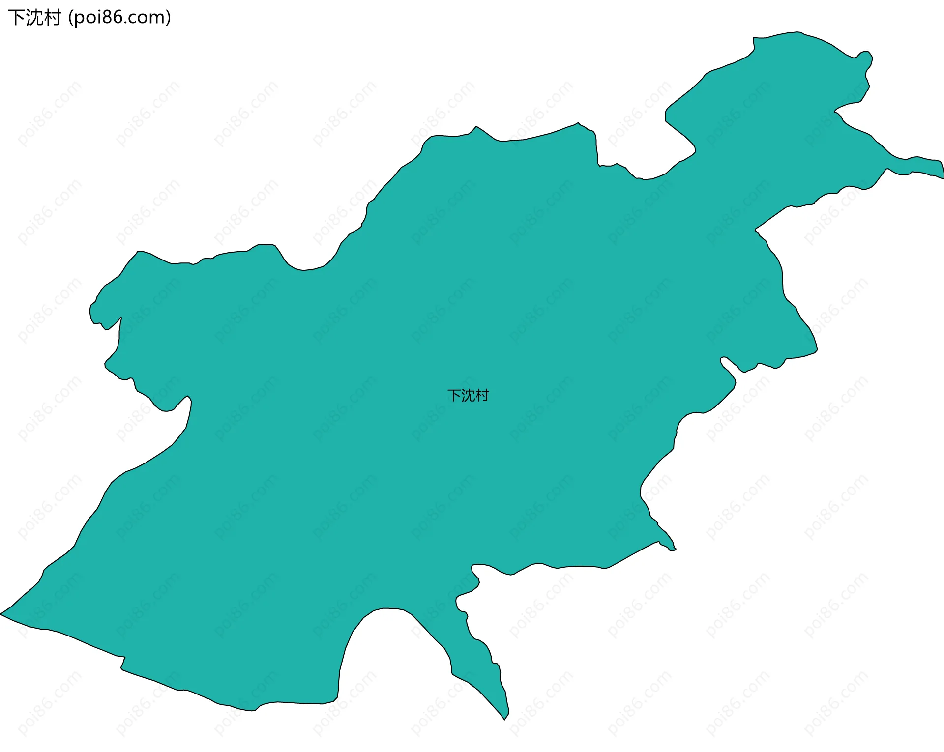 下沈村边界地图