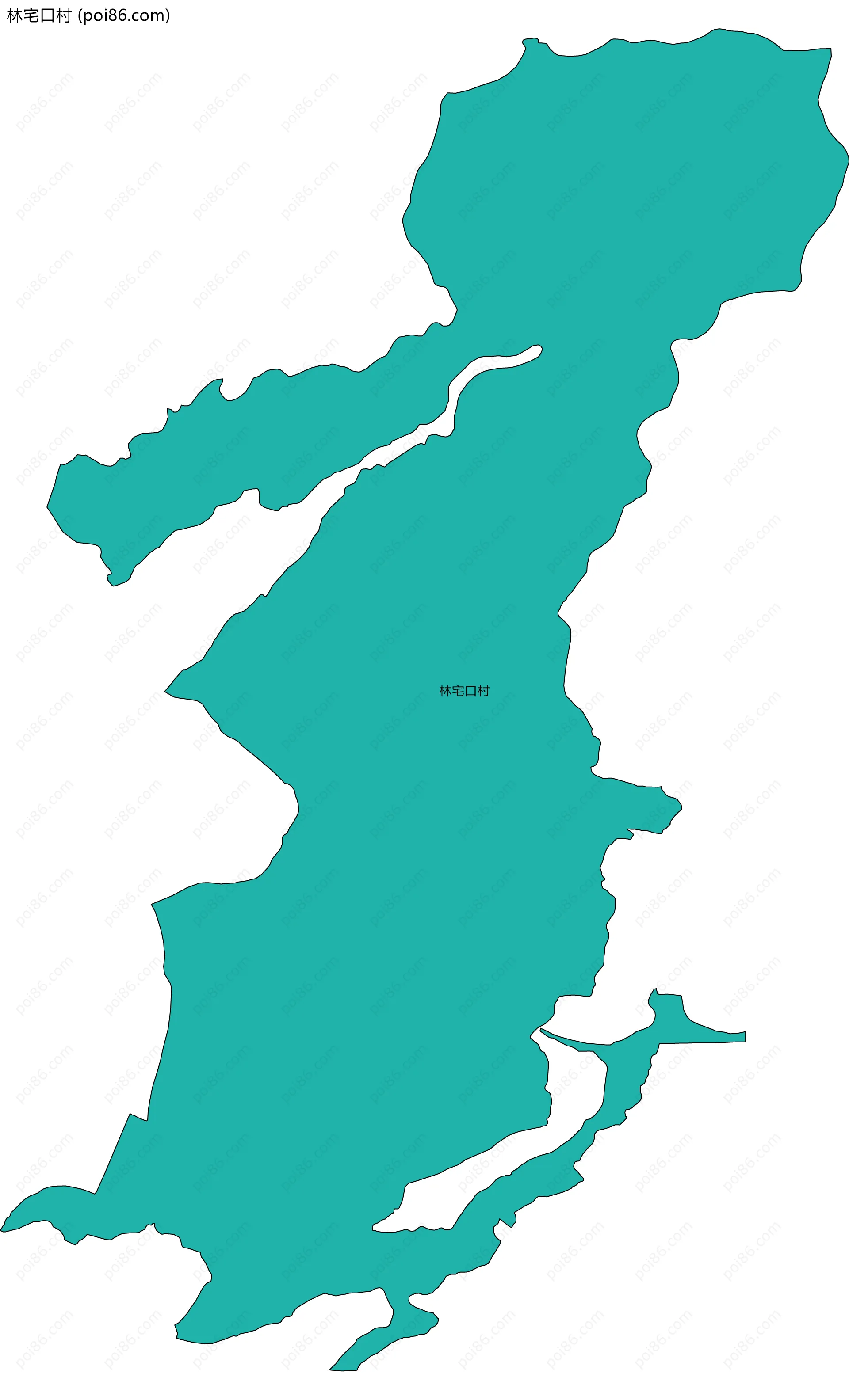 林宅口村边界地图