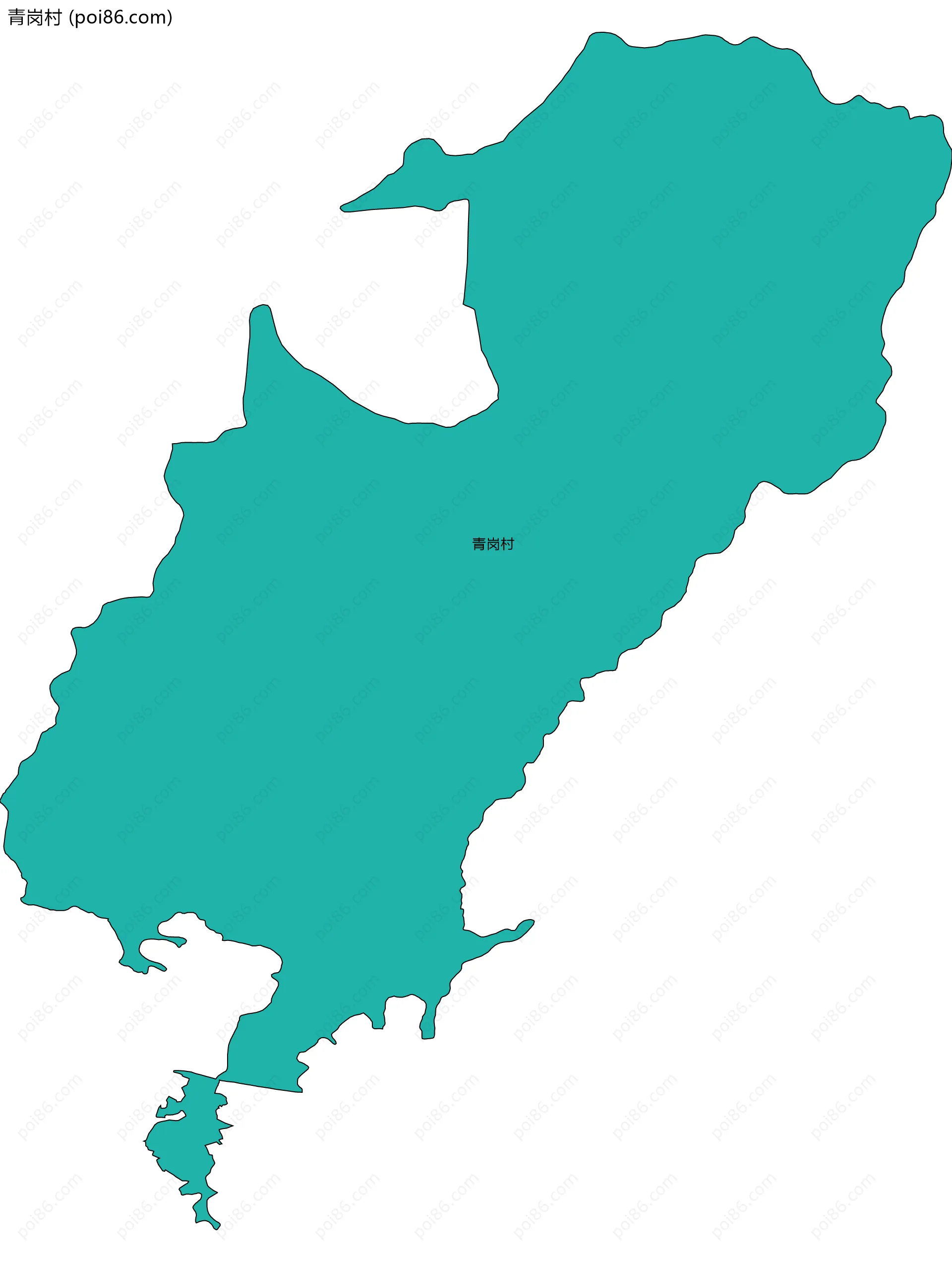 青岗村边界地图