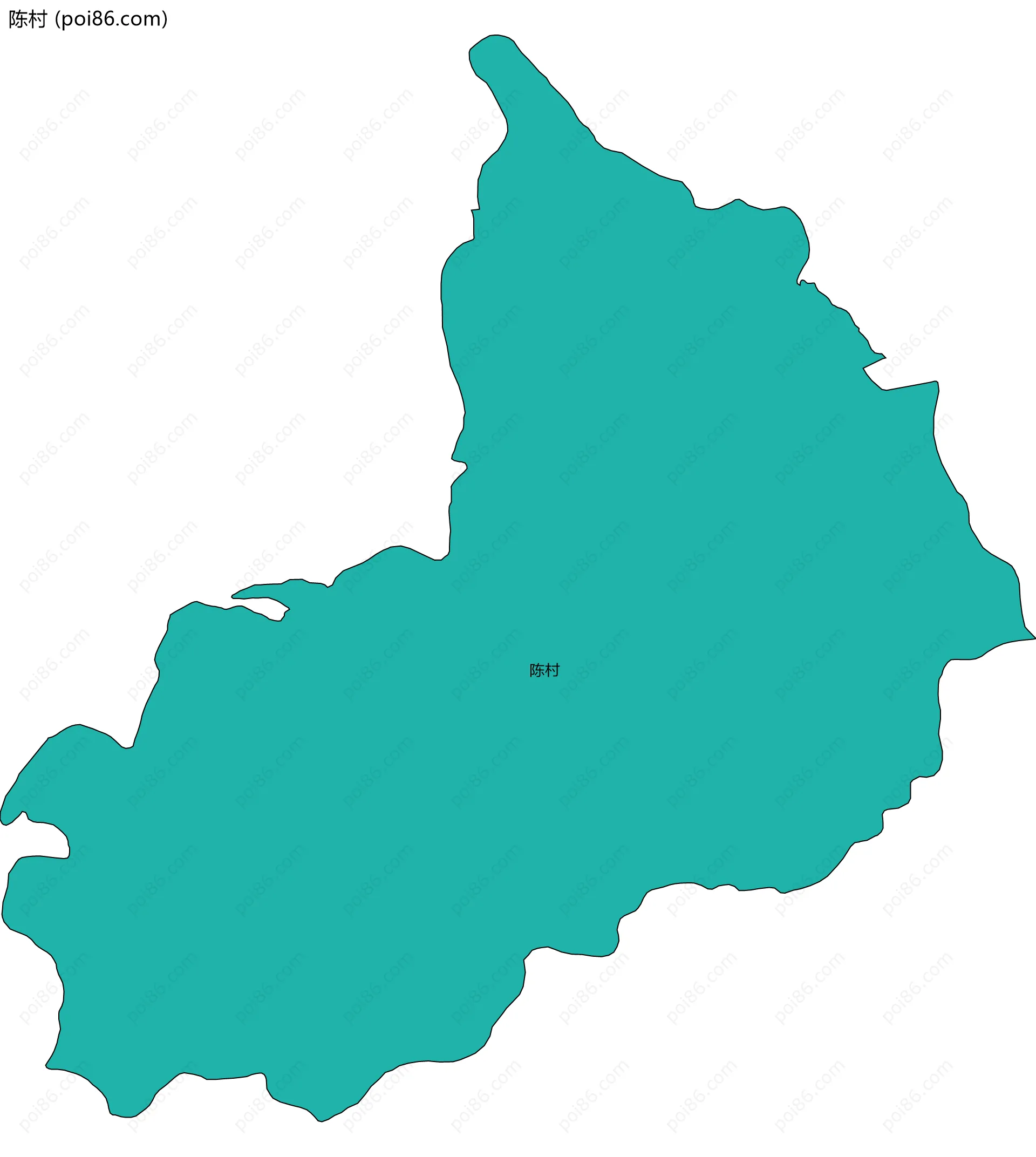 陈村边界地图