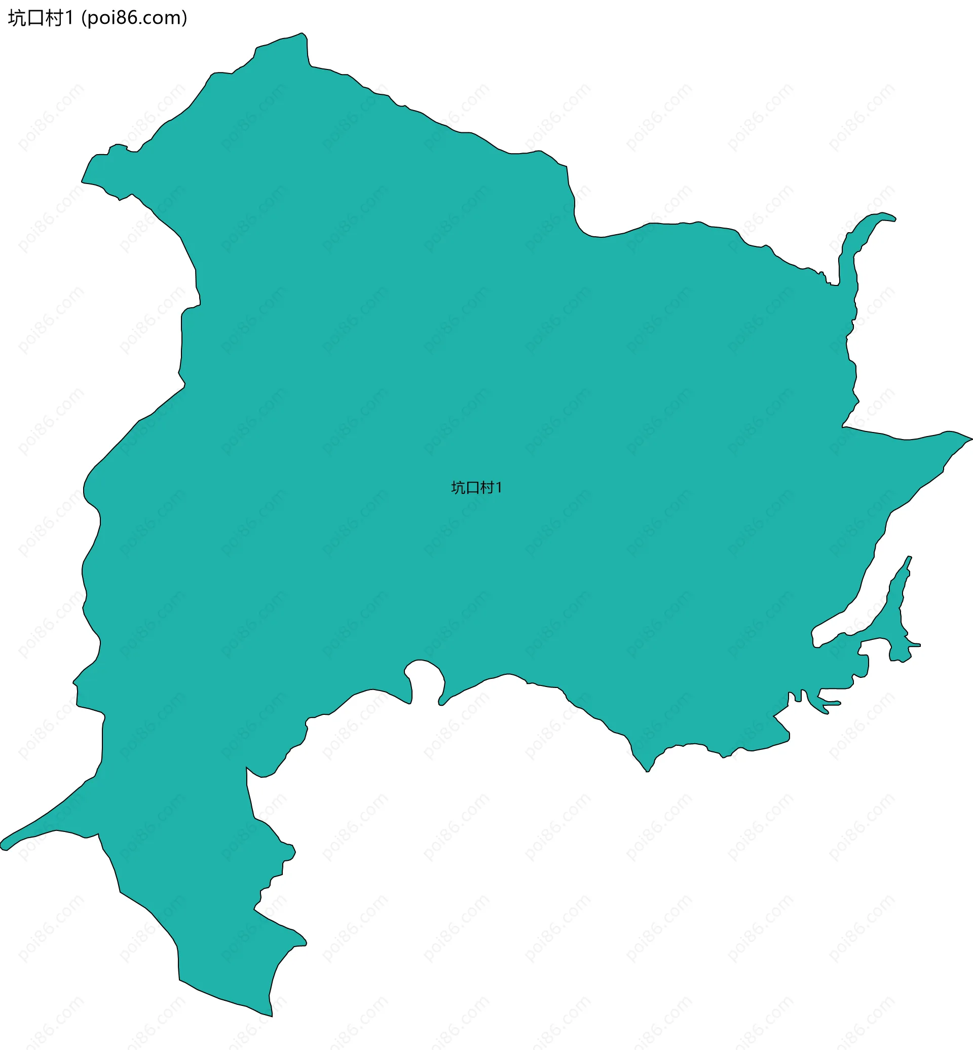 坑口村1边界地图