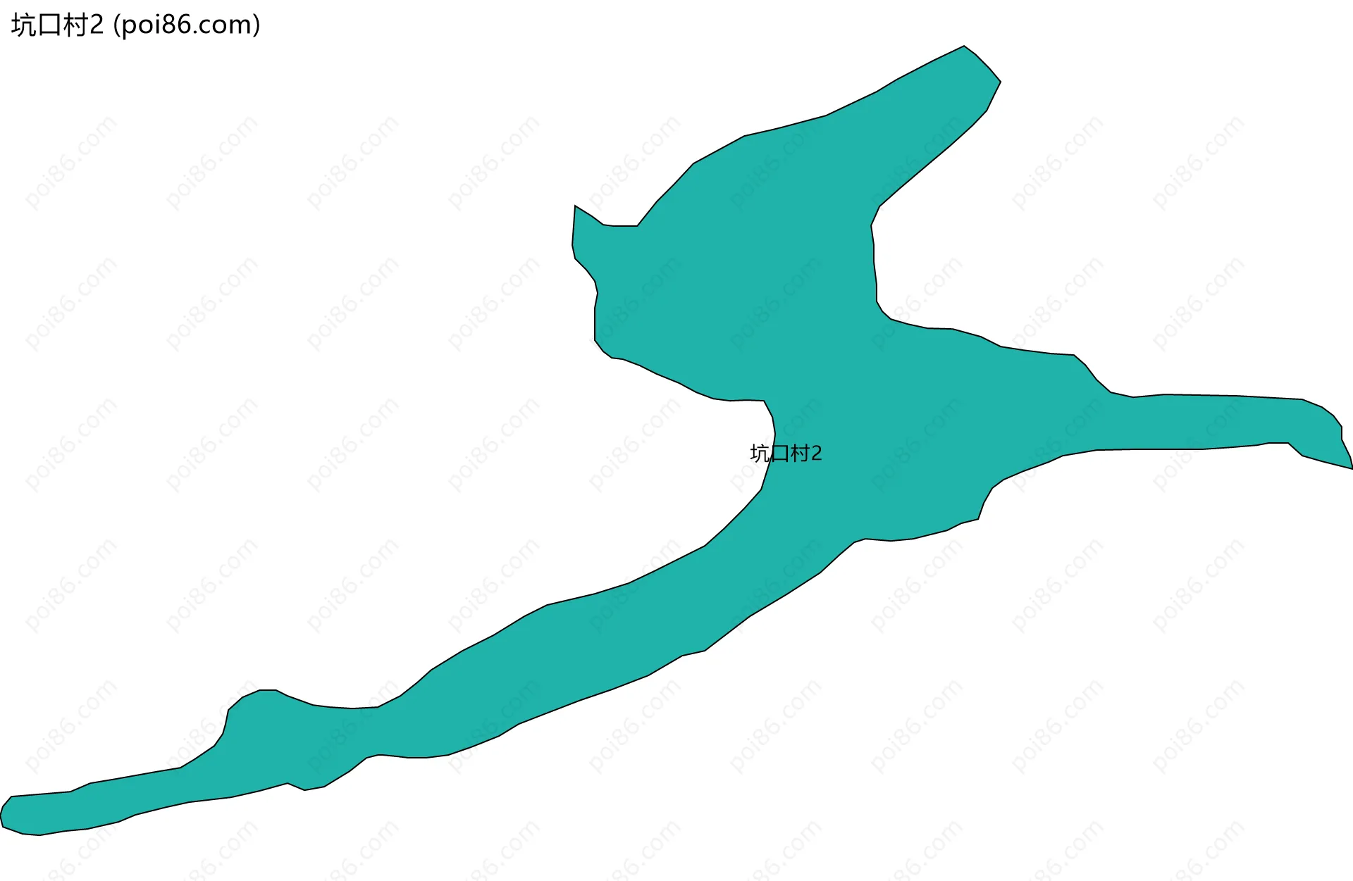 坑口村2边界地图