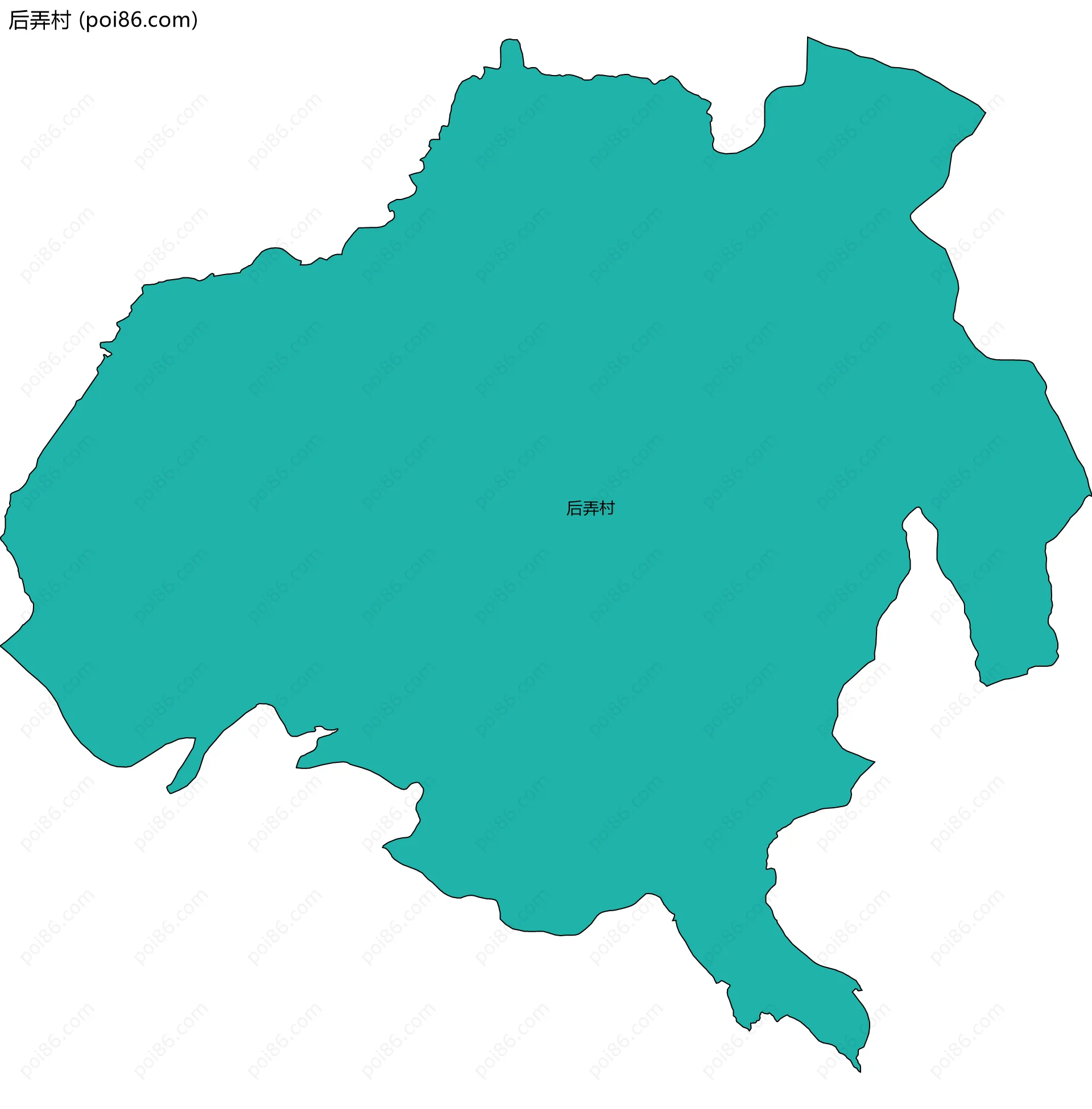 后弄村边界地图