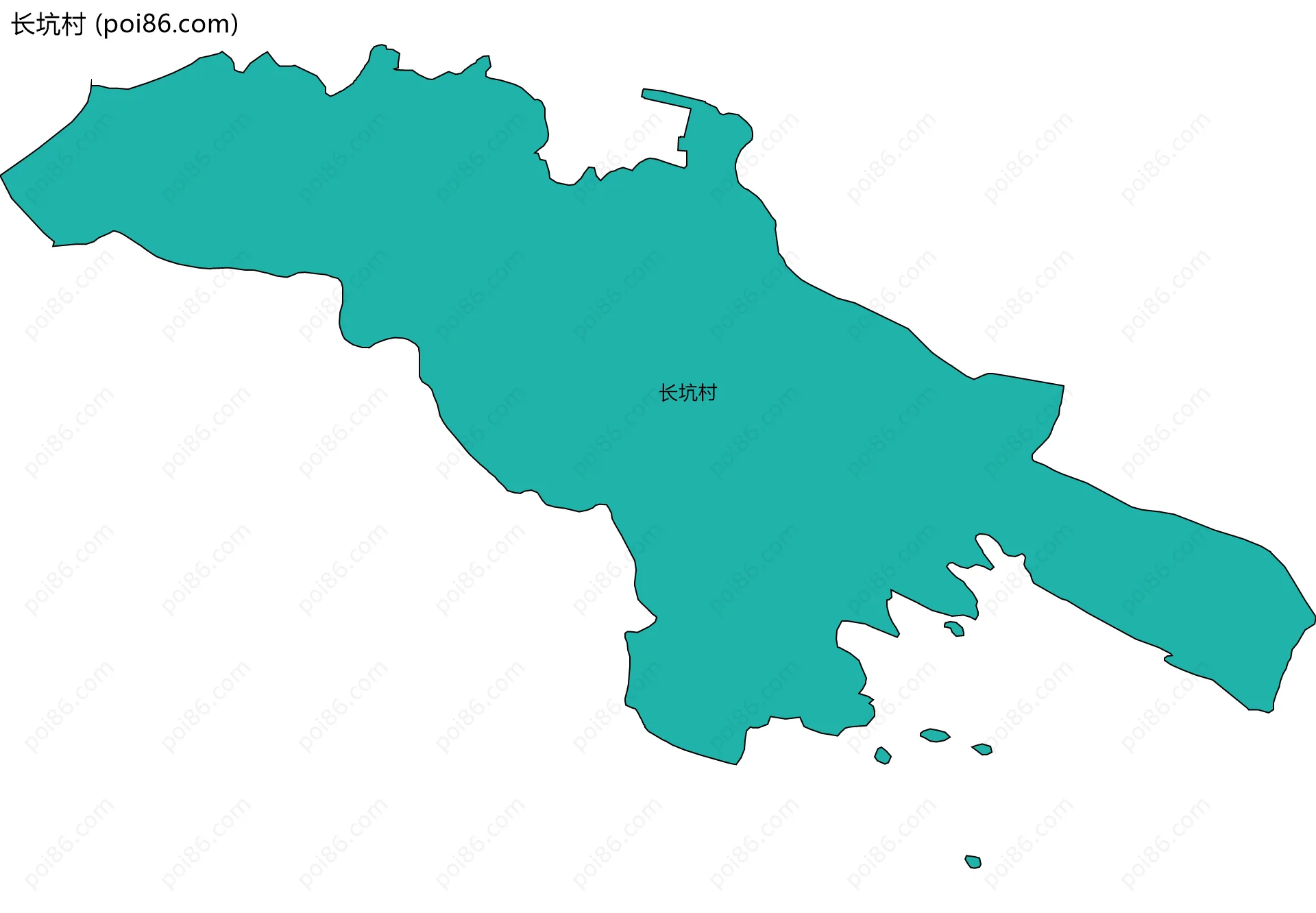 长坑村边界地图