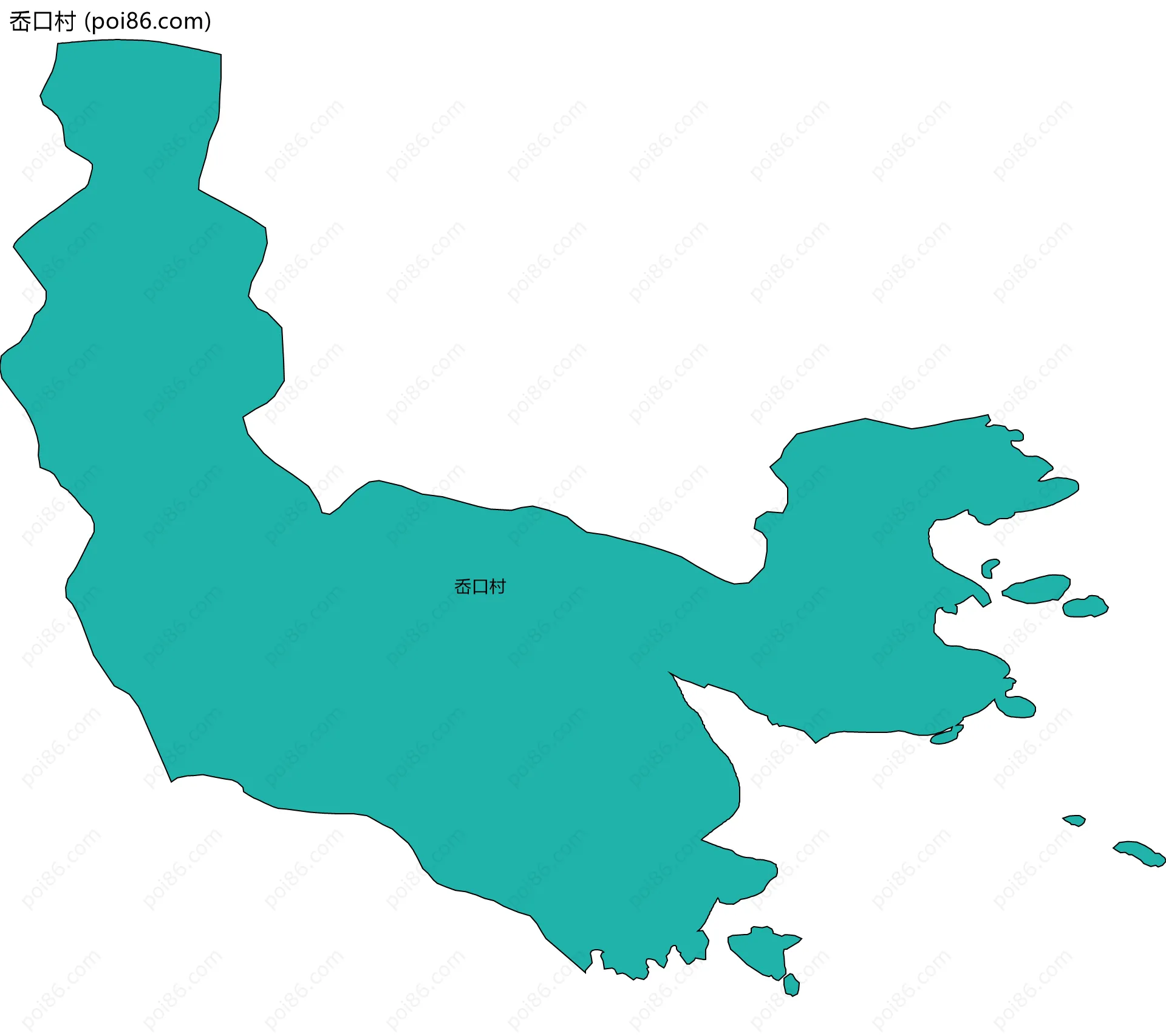 岙口村边界地图