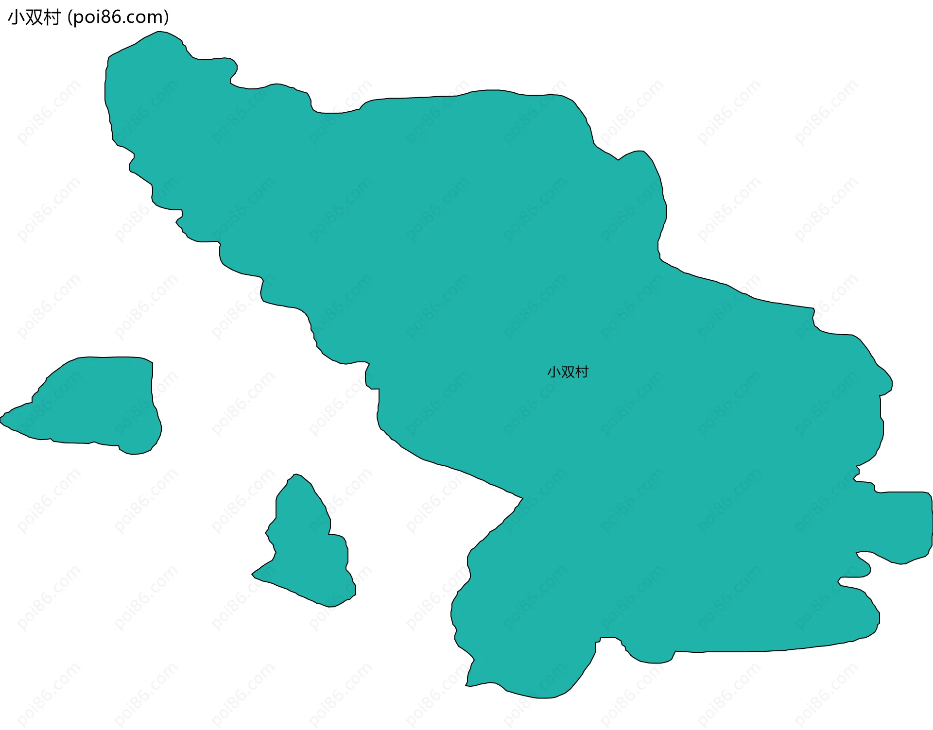 小双村边界地图