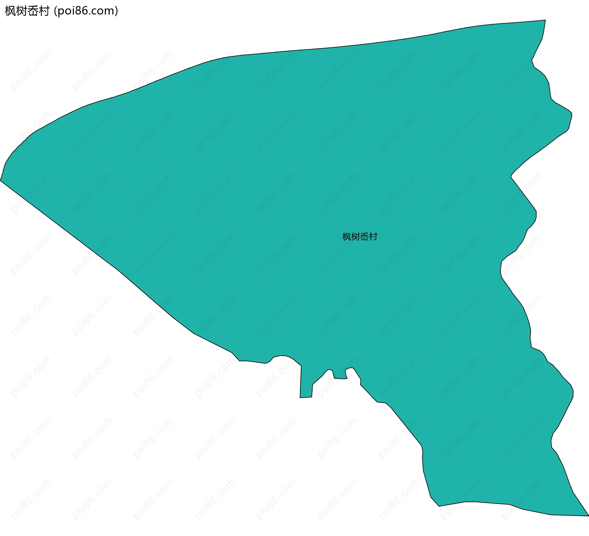 枫树岙村边界地图
