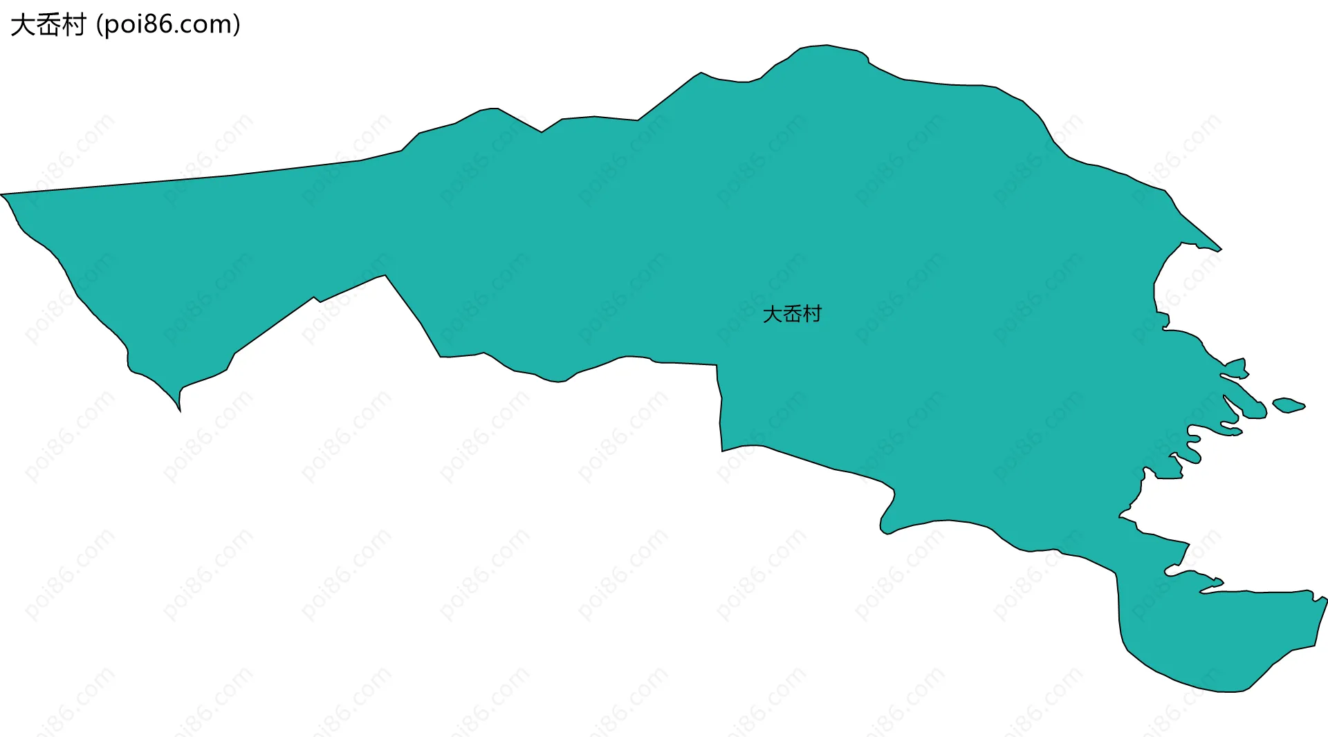 大岙村边界地图