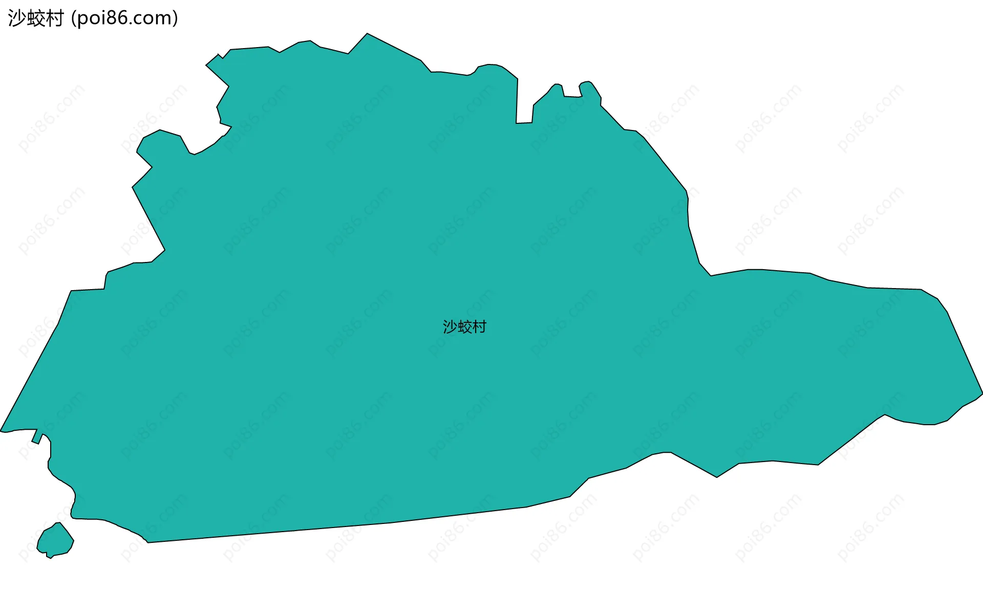 沙蛟村边界地图