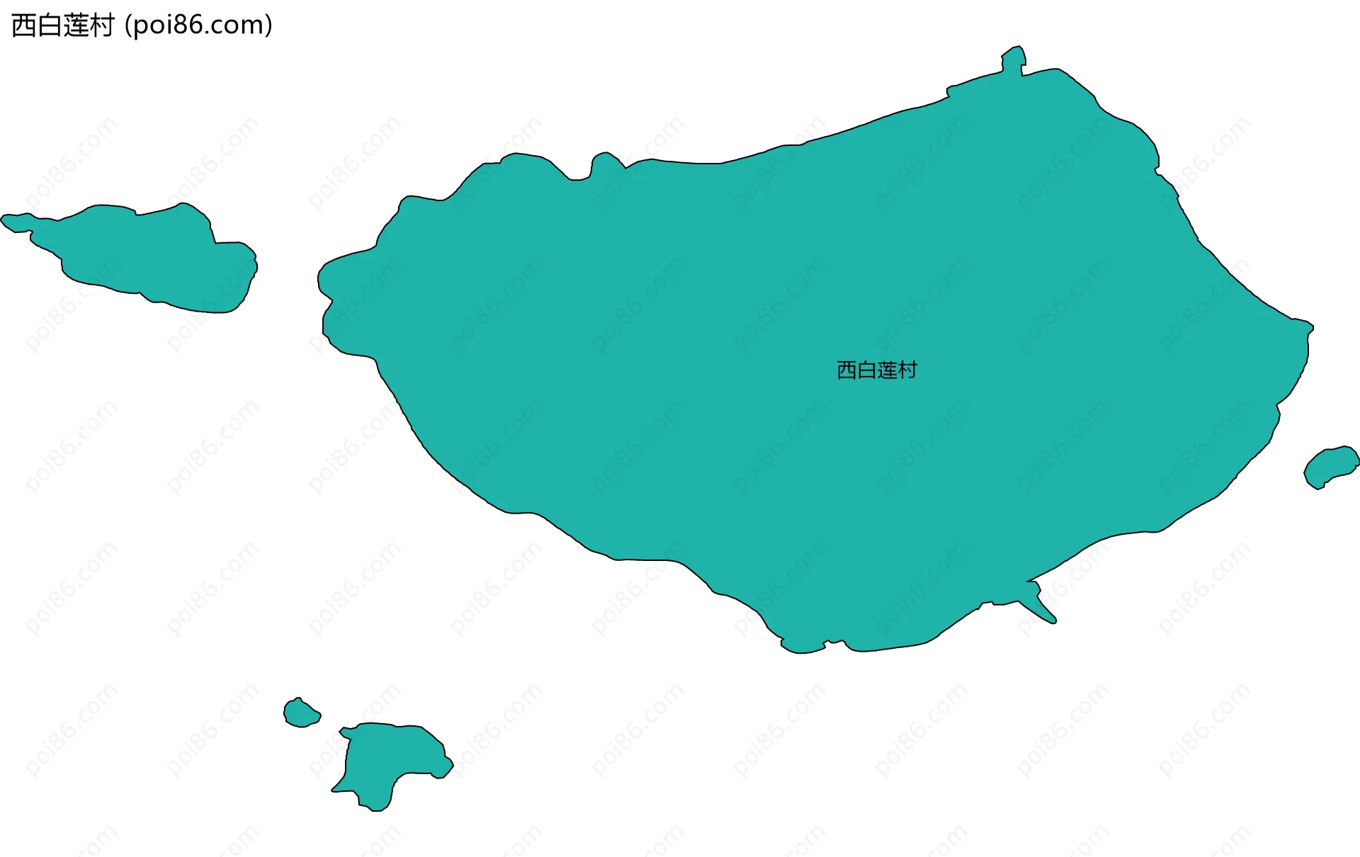 西白莲村边界地图