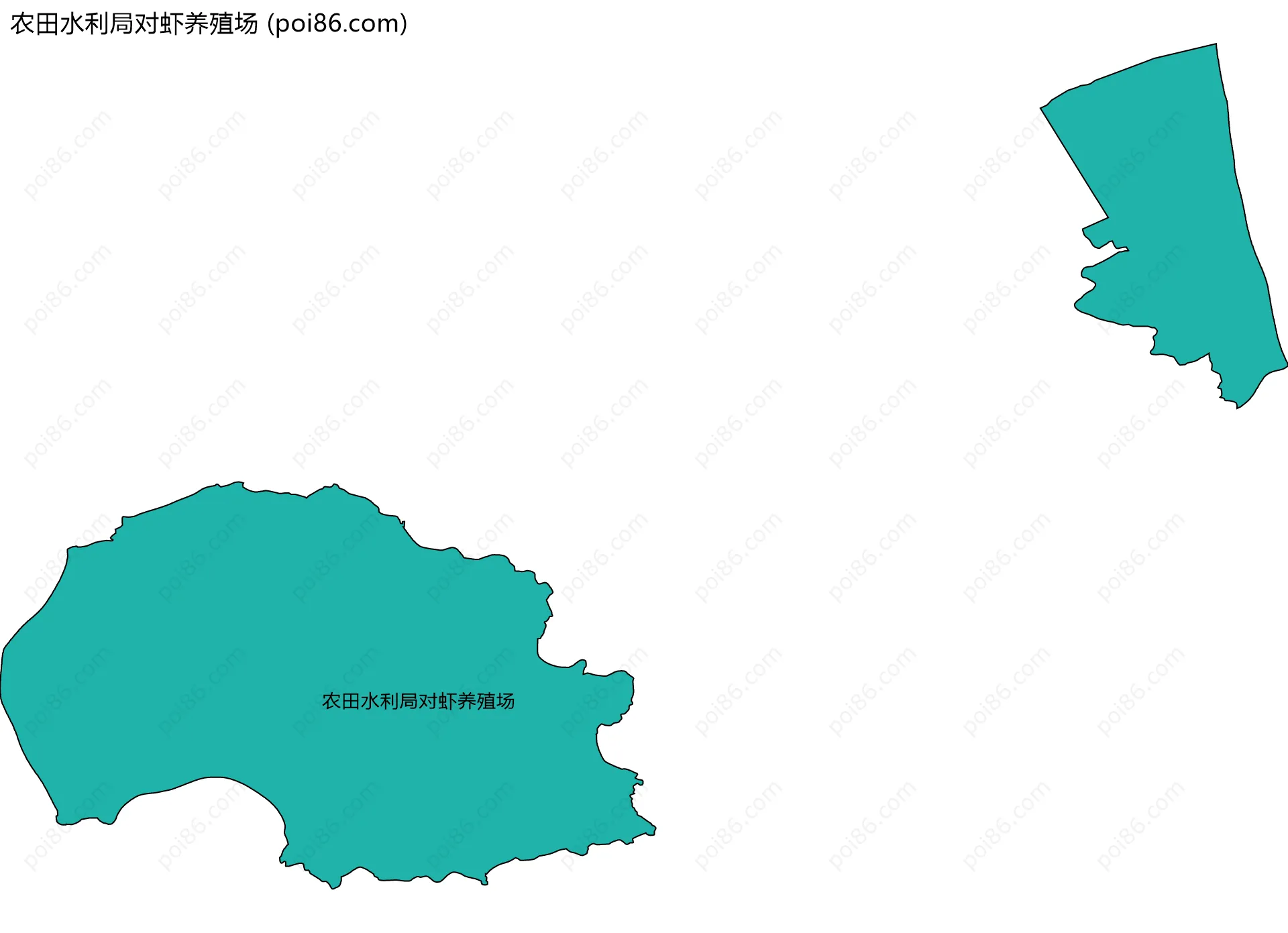 农田水利局对虾养殖场边界地图