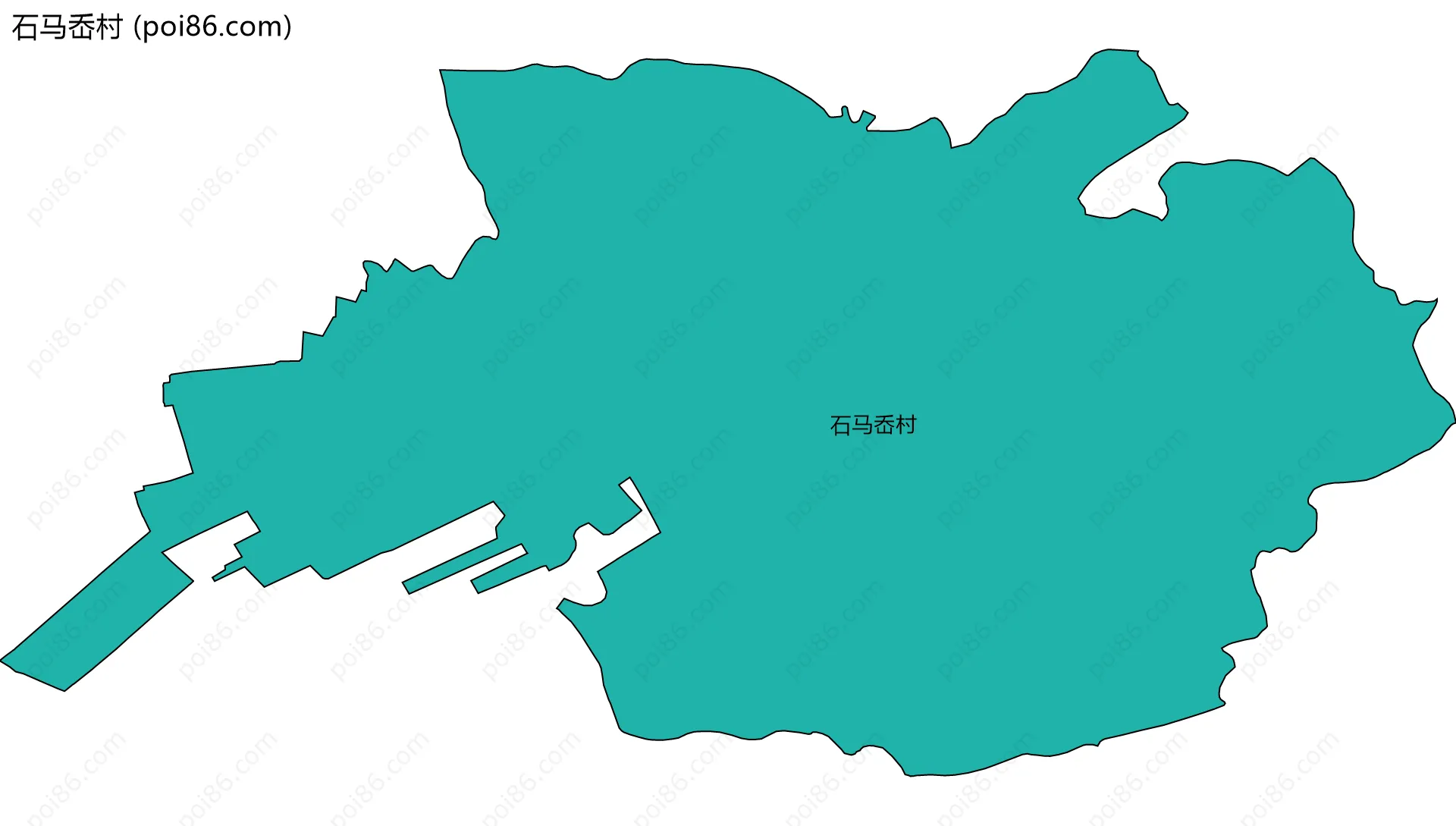 石马岙村边界地图