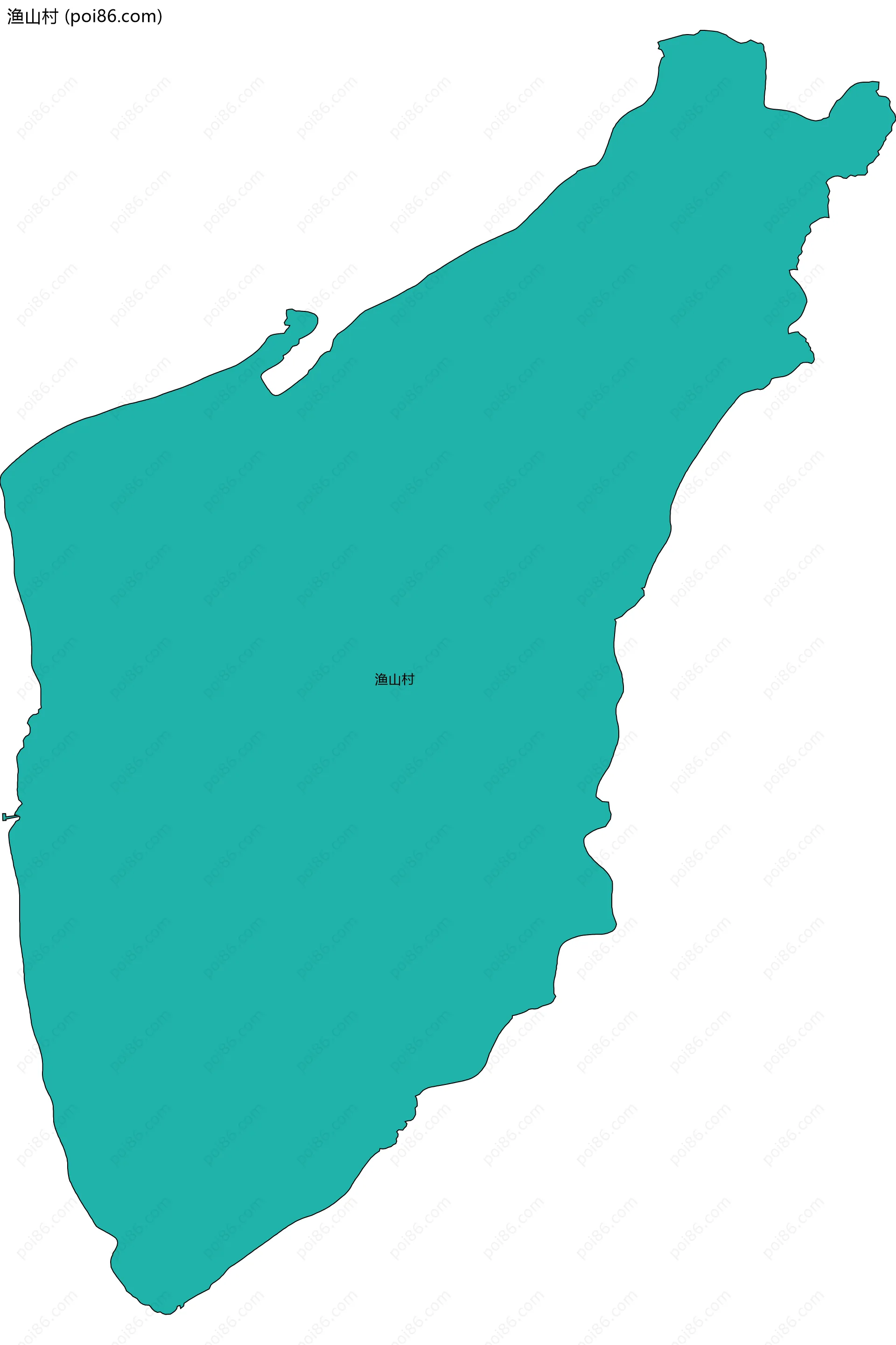 渔山村边界地图
