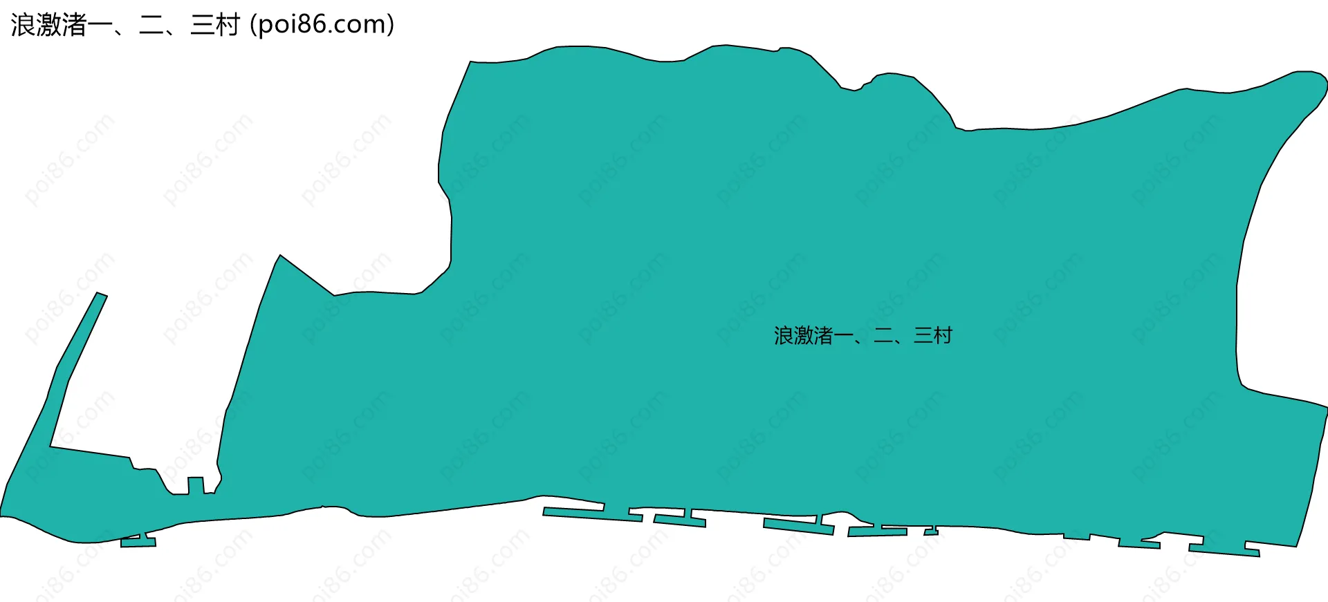 浪激渚一、二、三村边界地图