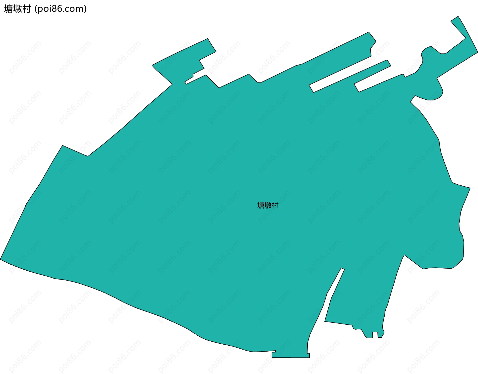 塘墩村边界地图
