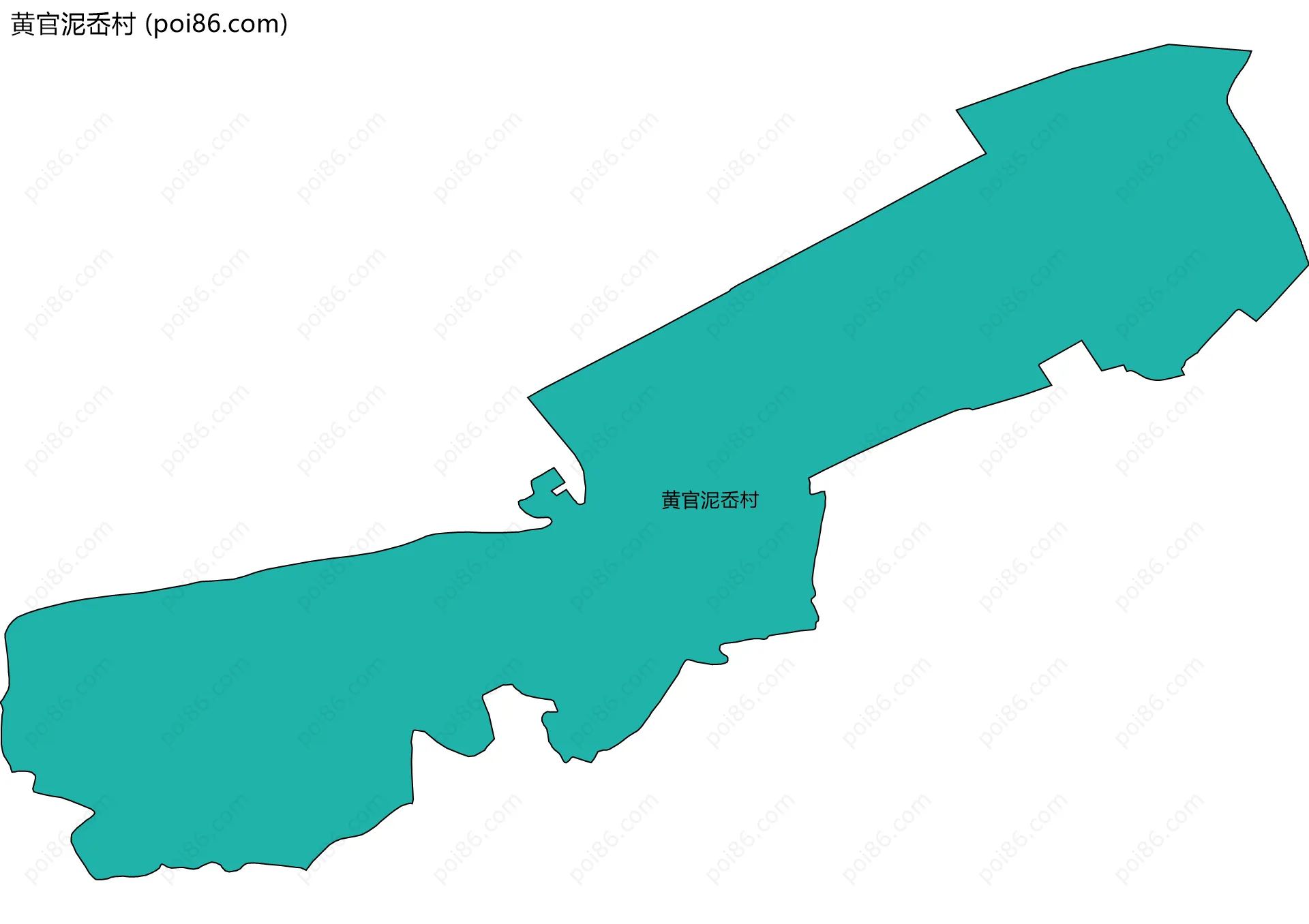 黄官泥岙村边界地图