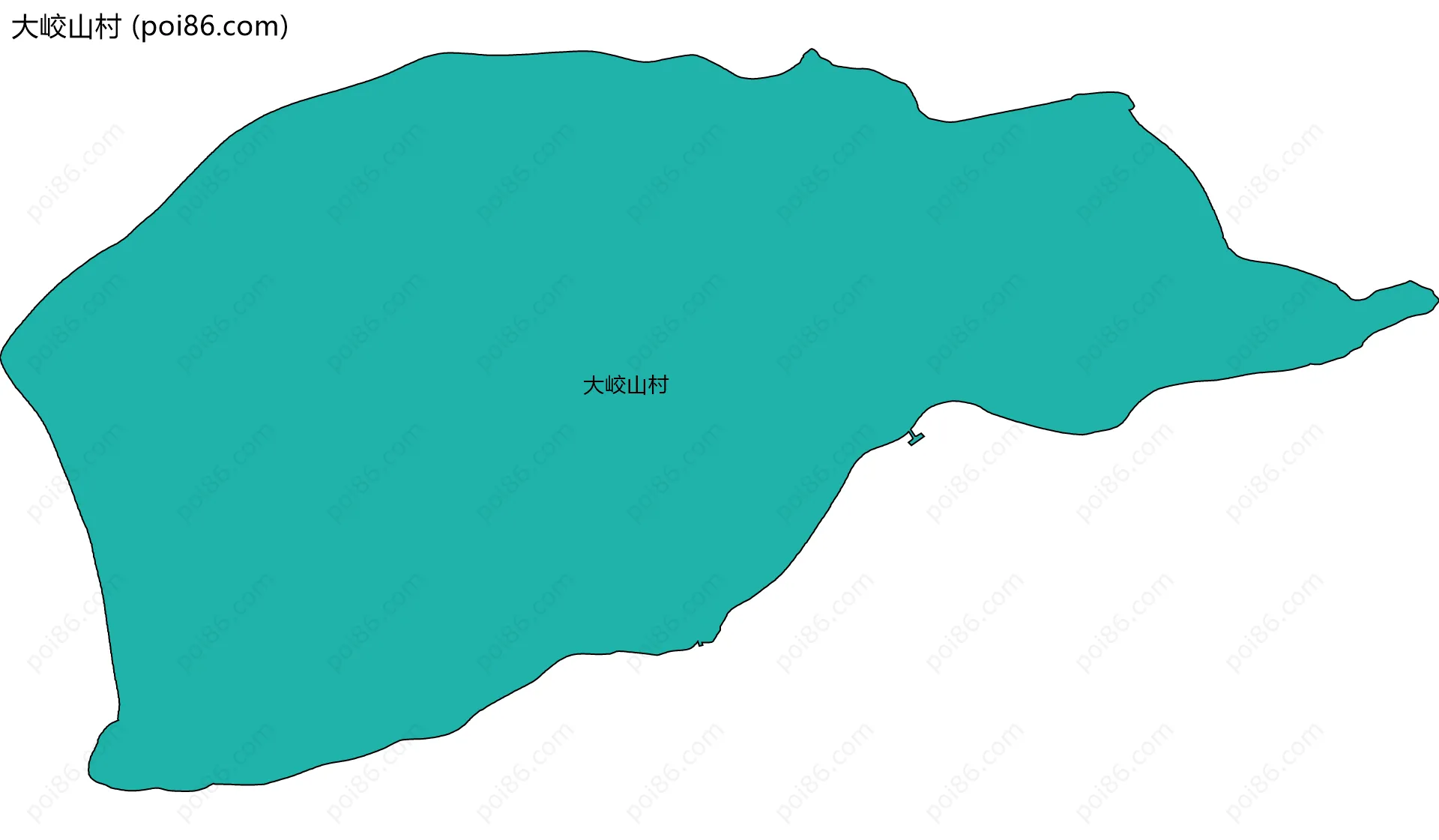 大峧山村边界地图