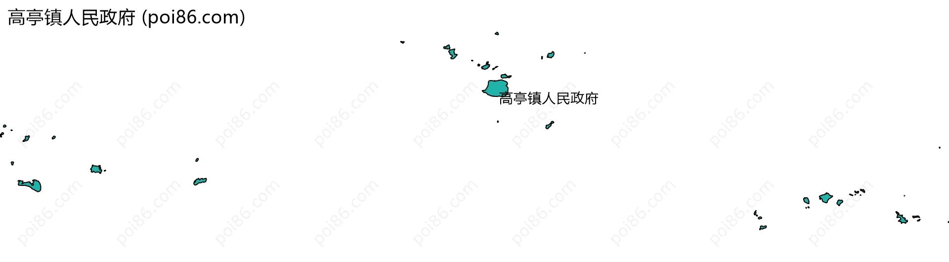 高亭镇人民政府边界地图