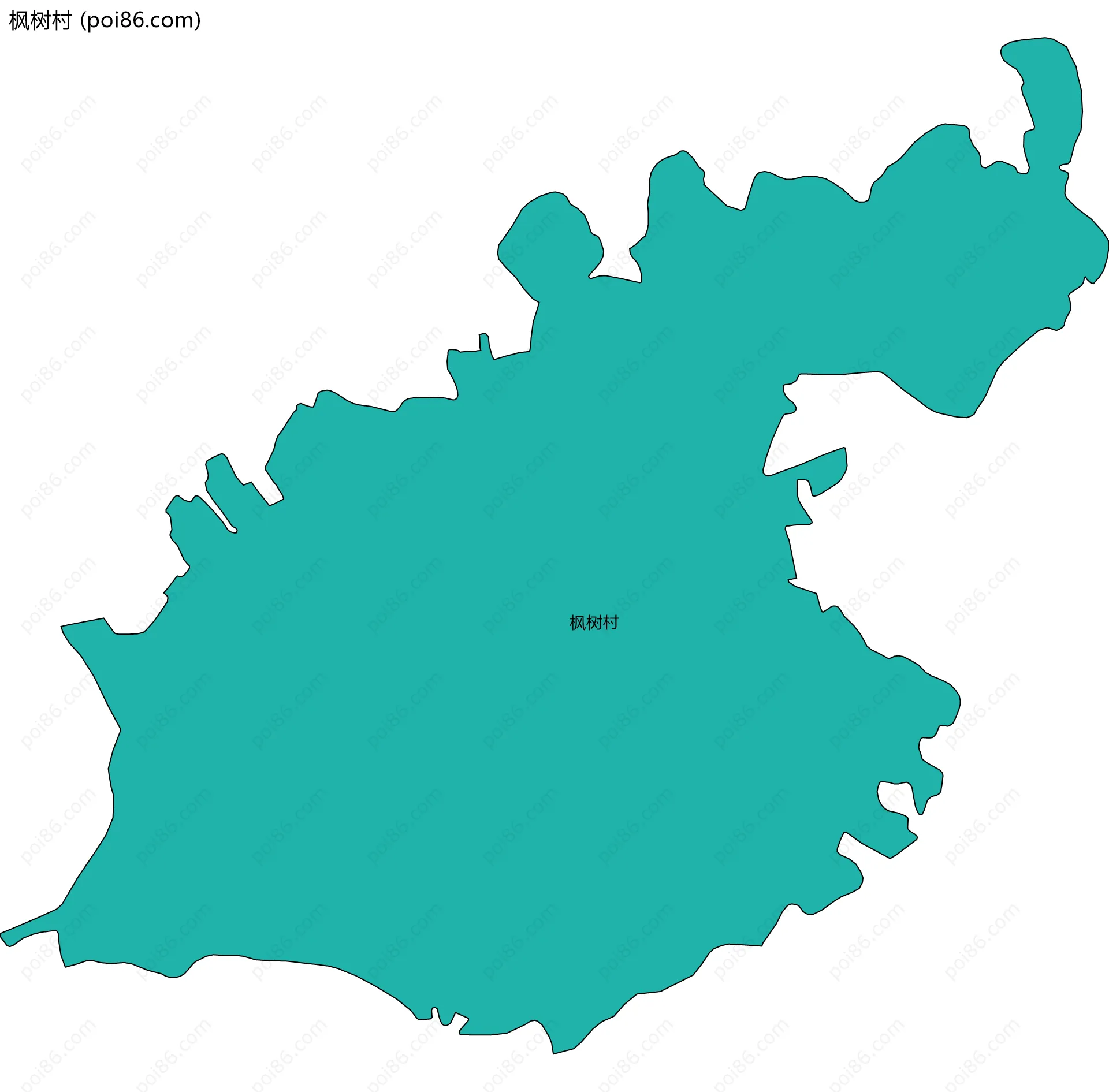 枫树村边界地图