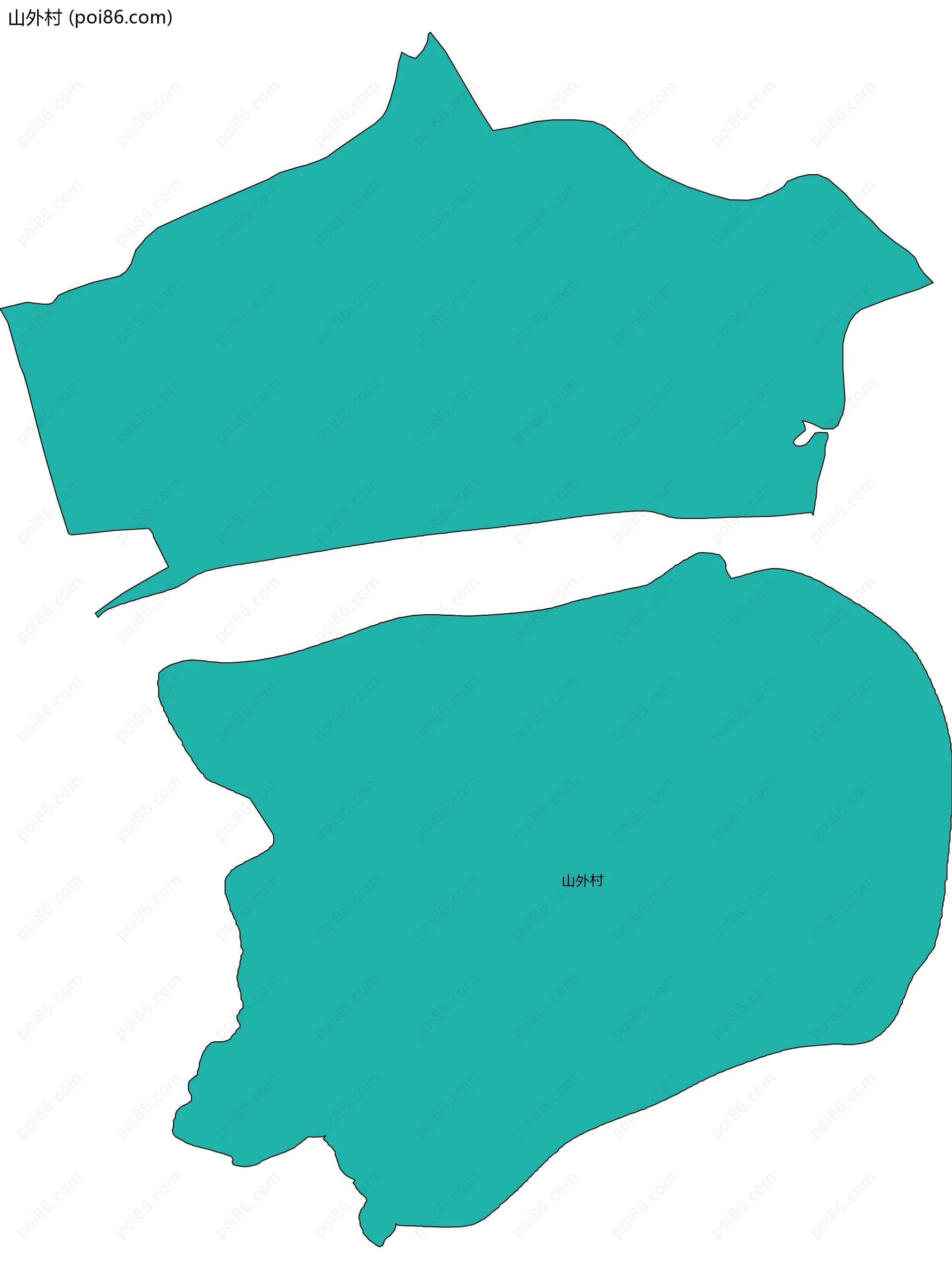 山外村边界地图