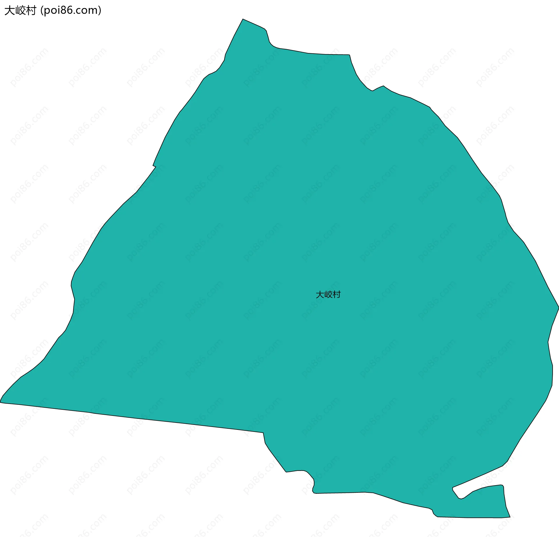 大峧村边界地图