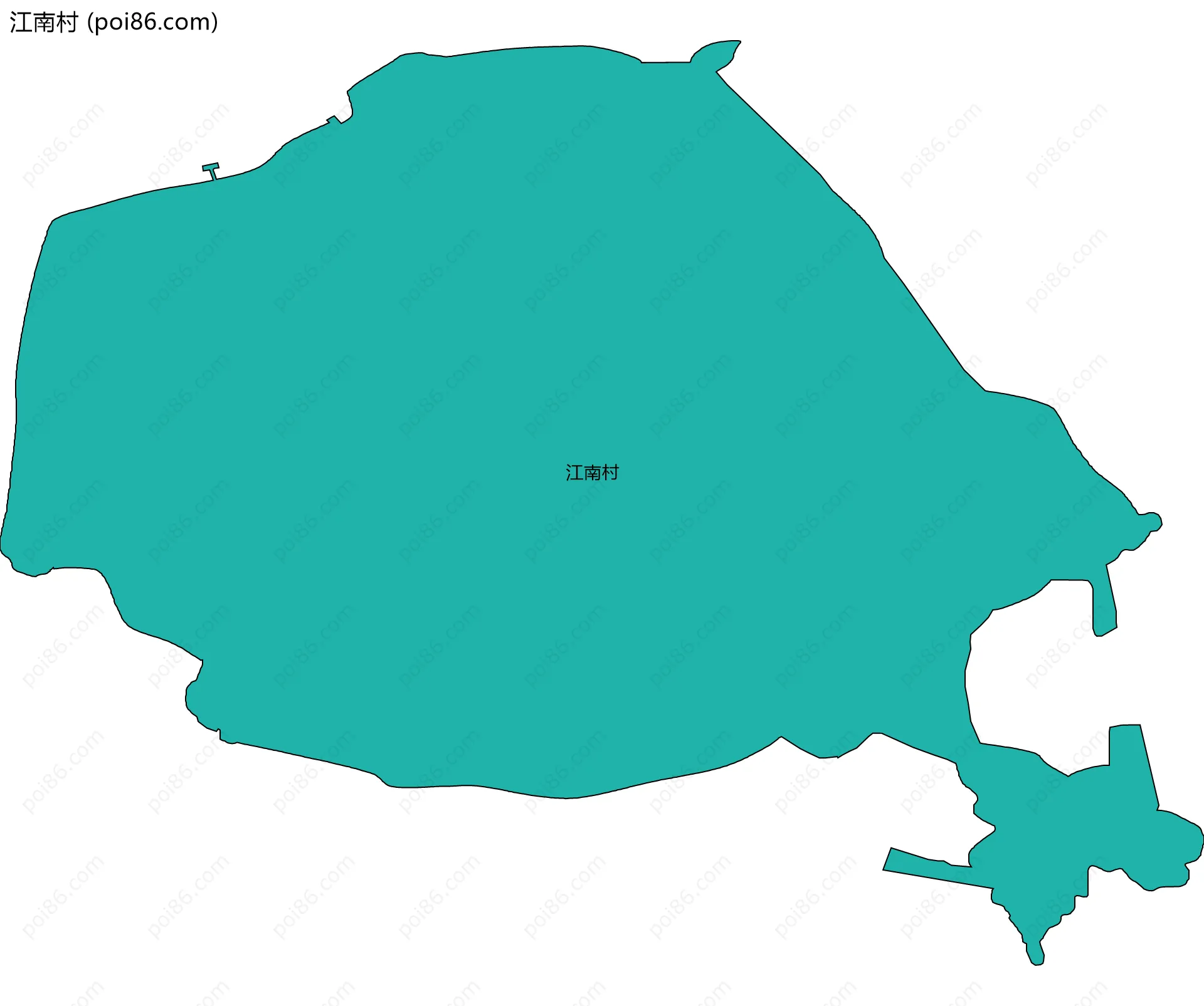 江南村边界地图