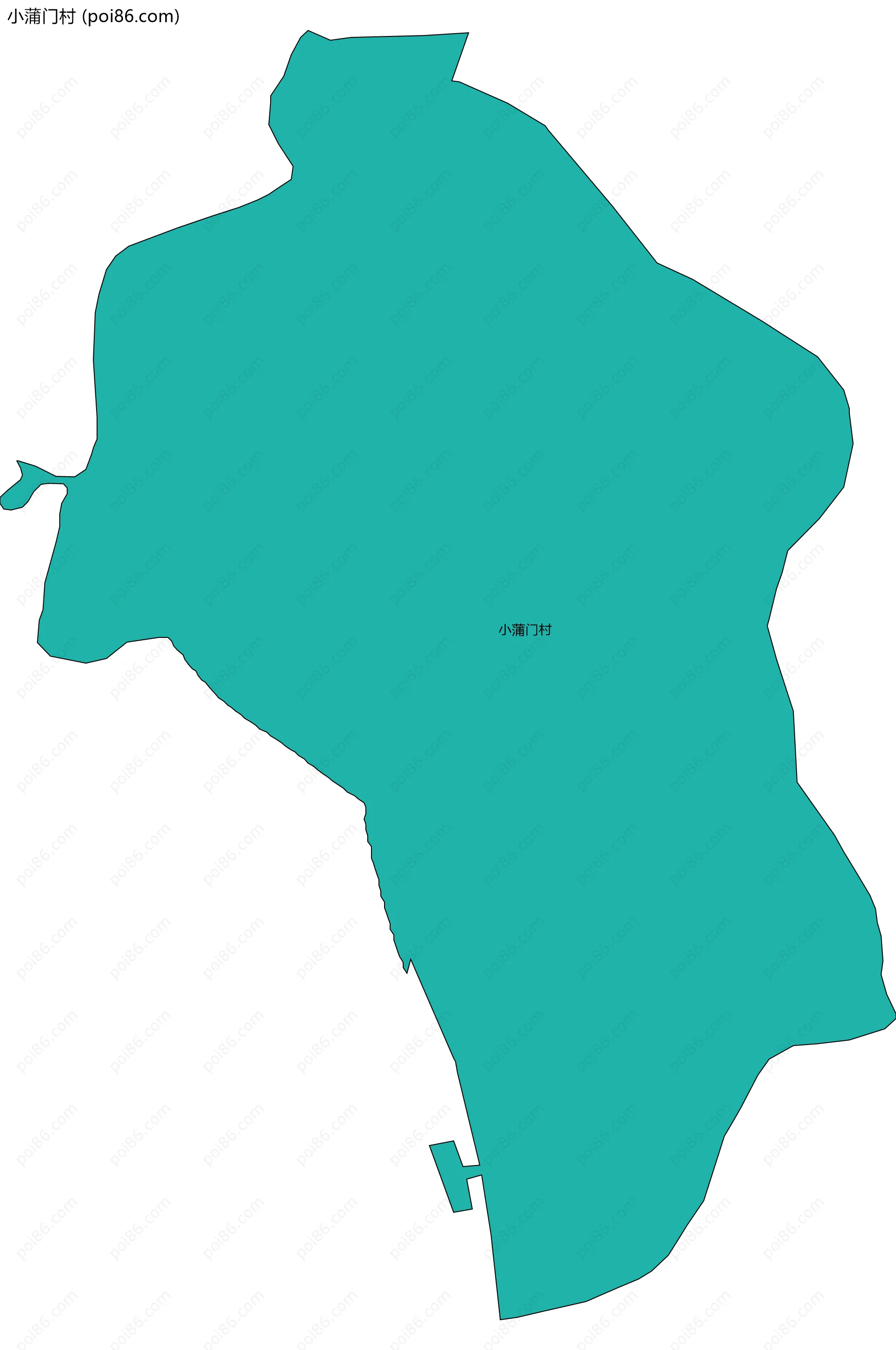 小蒲门村边界地图