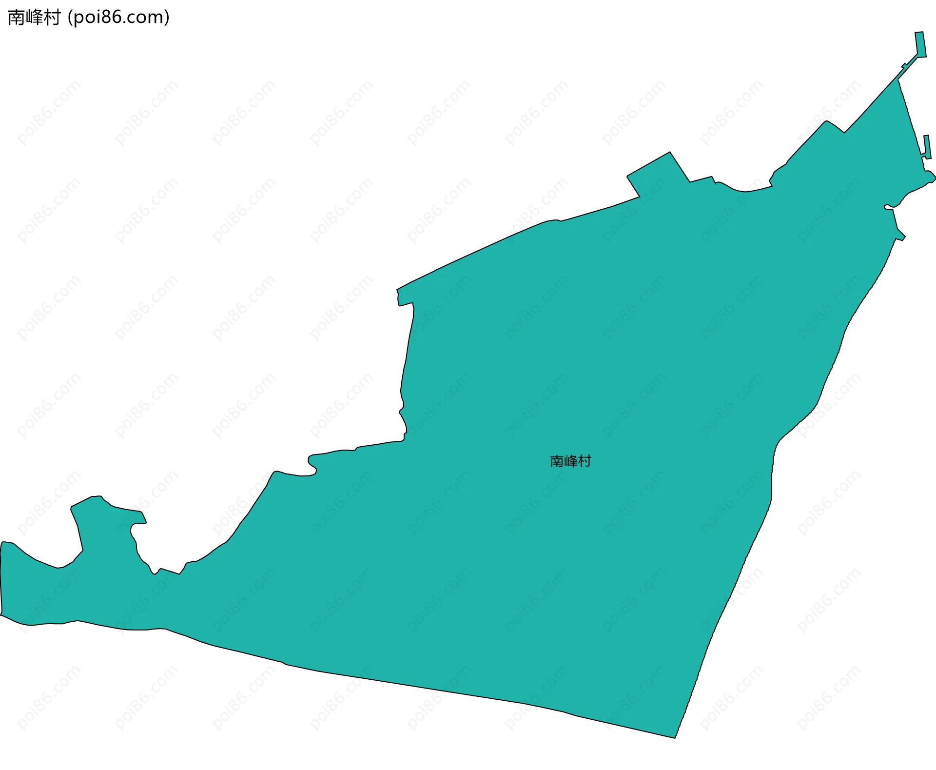 南峰村边界地图