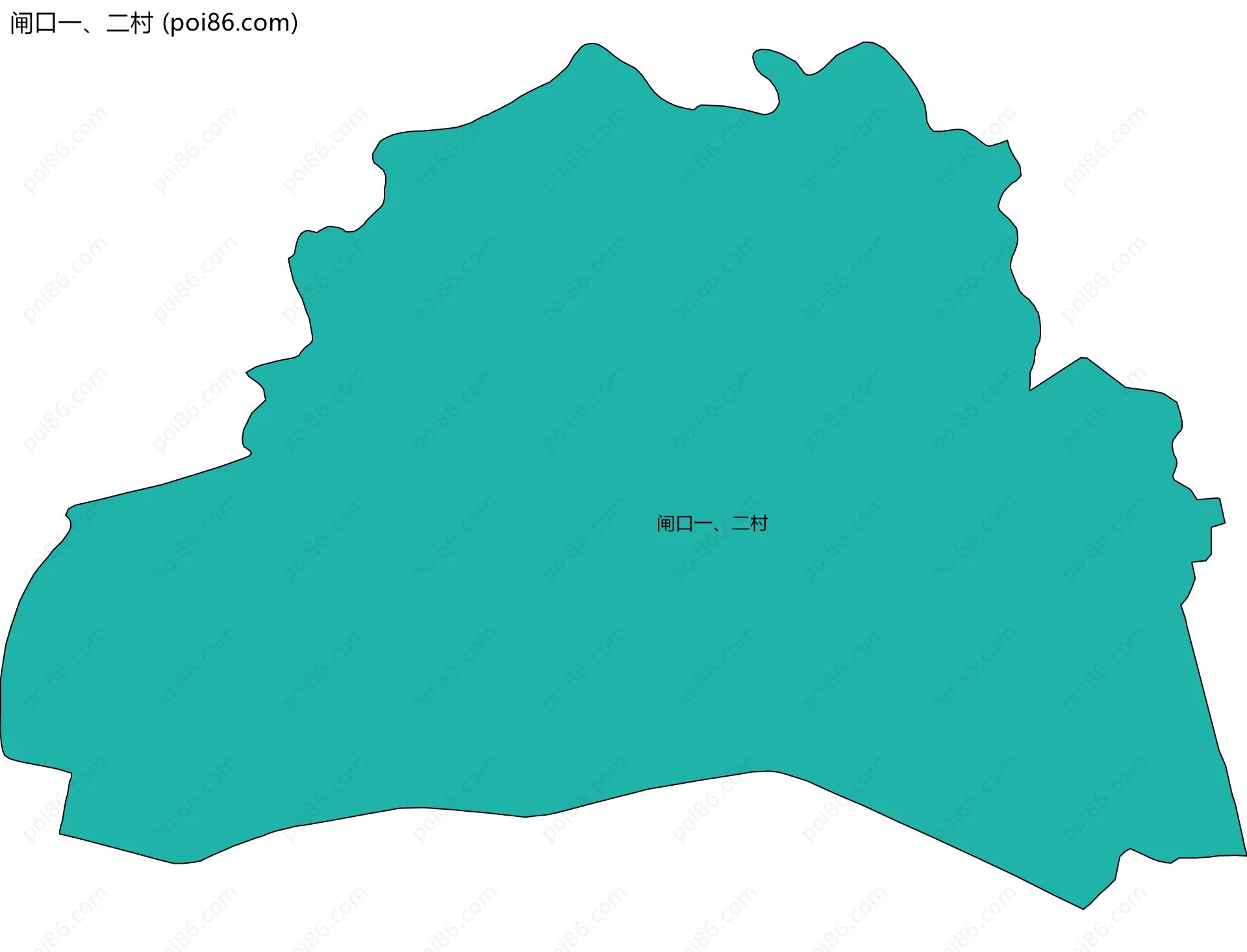 闸口一、二村边界地图