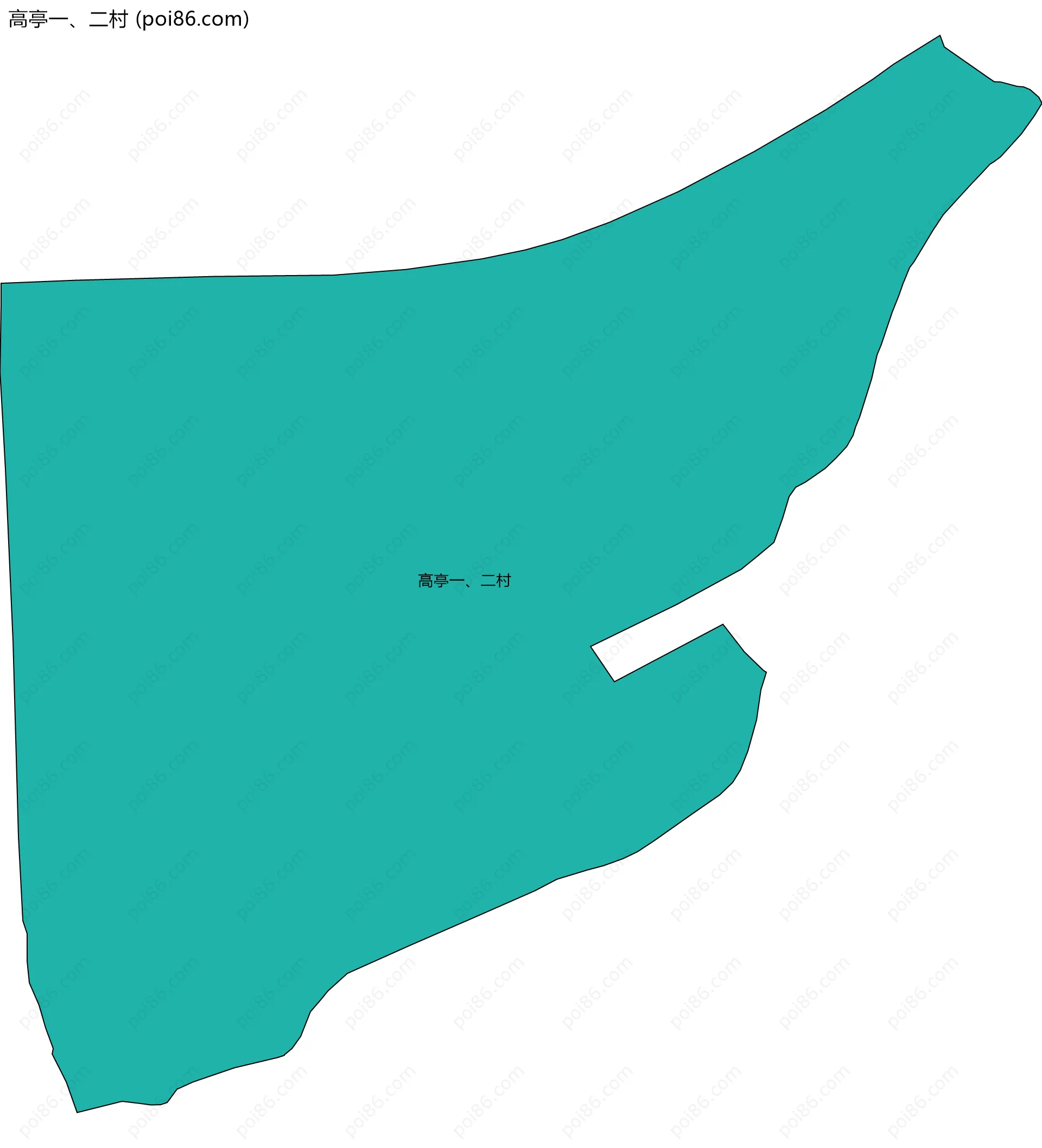 高亭一、二村边界地图