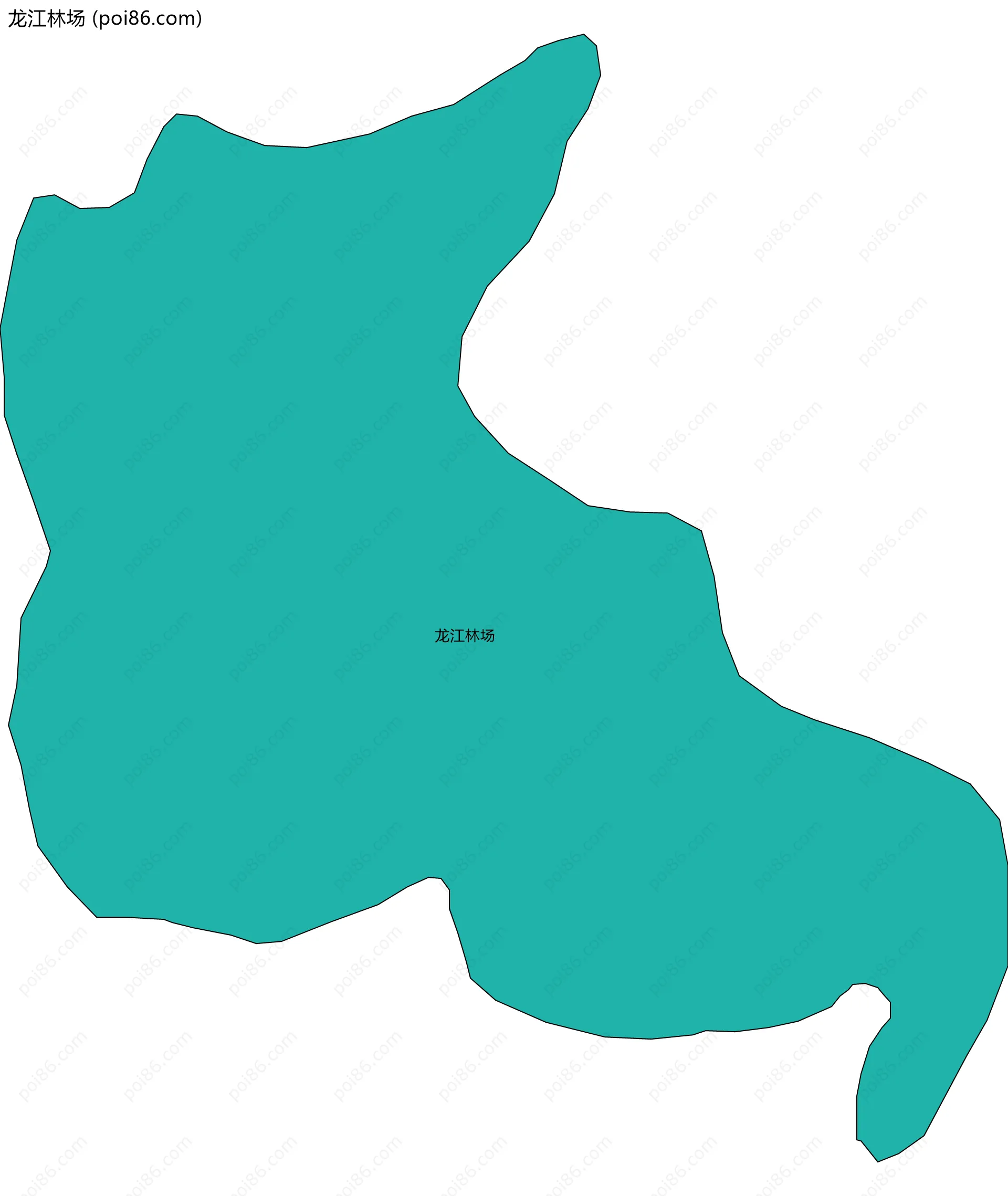 龙江林场边界地图(五级行政区划)