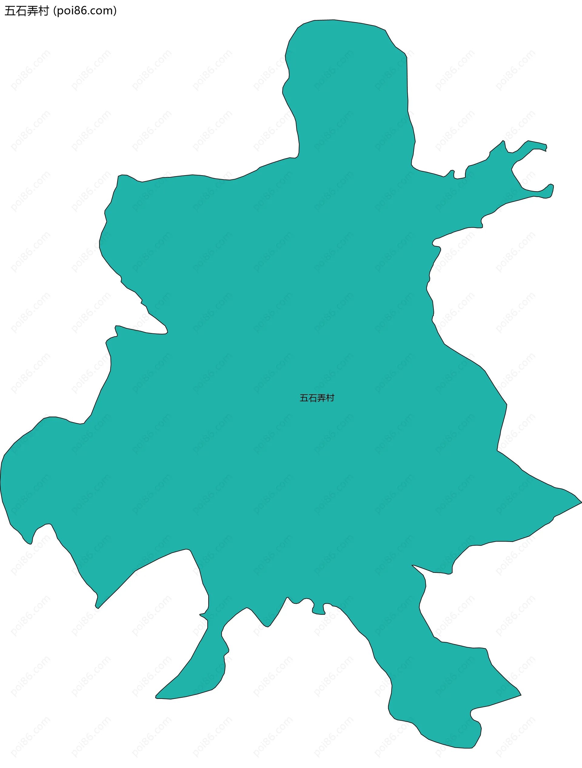 五石弄村边界地图