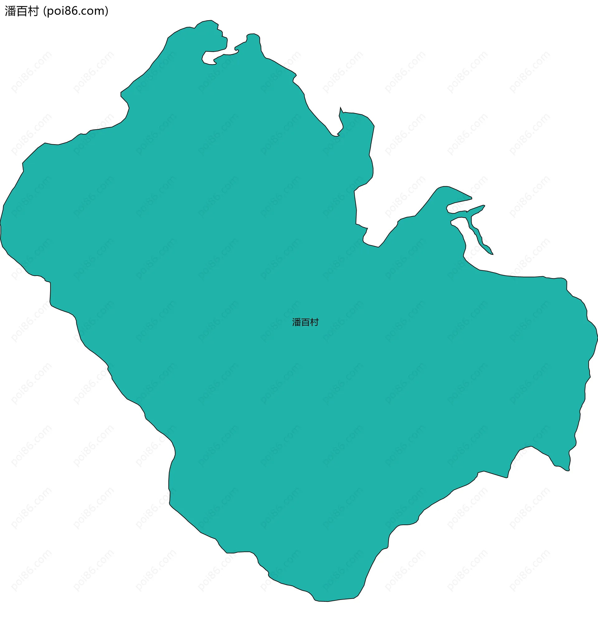 潘百村边界地图