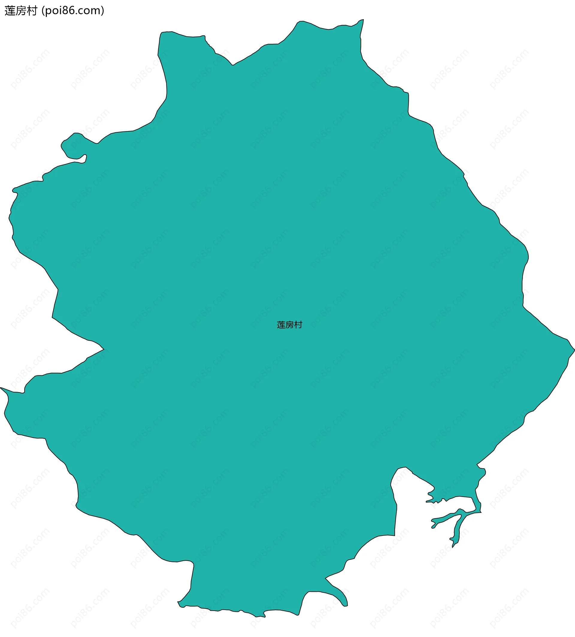 莲房村边界地图