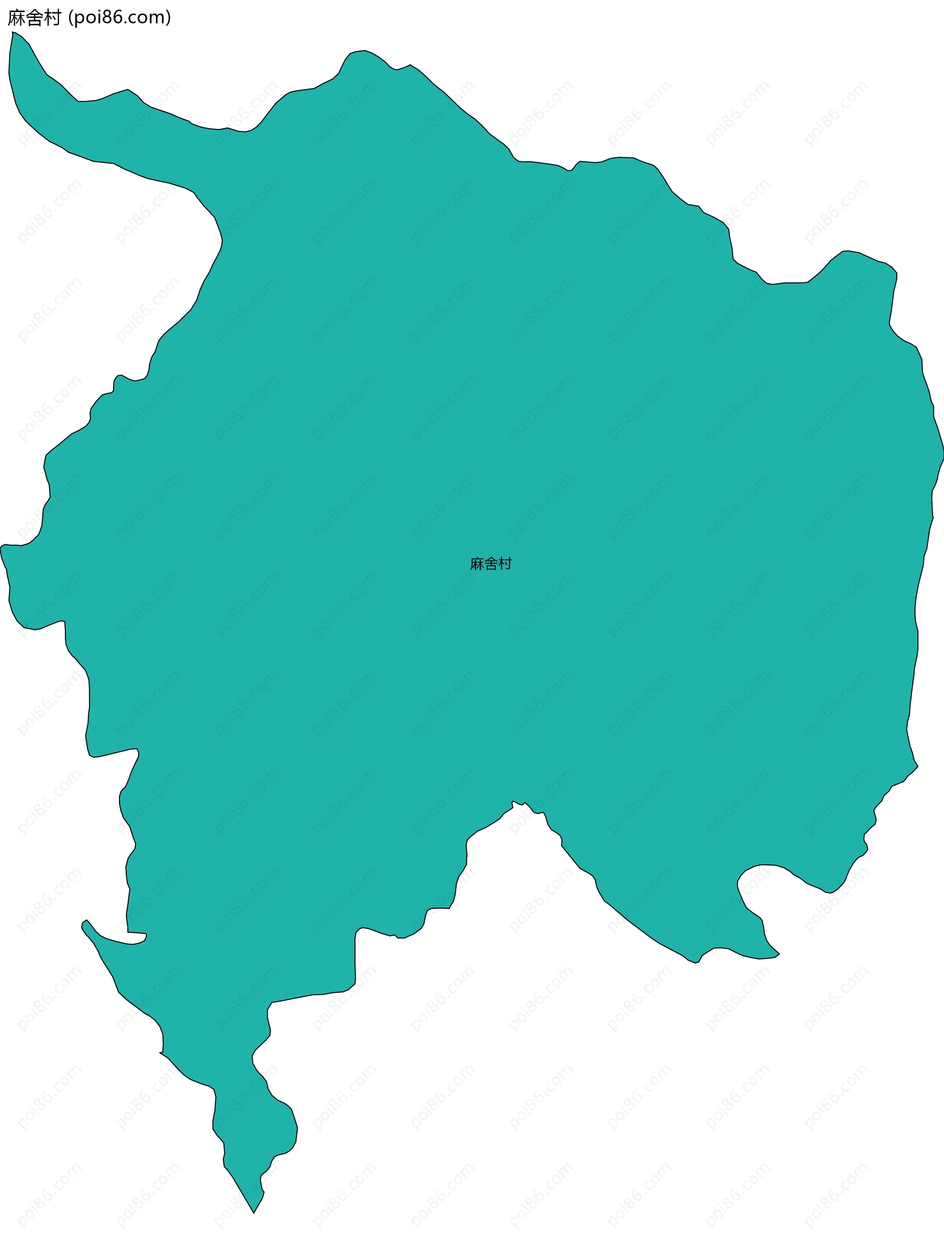 麻舍村边界地图
