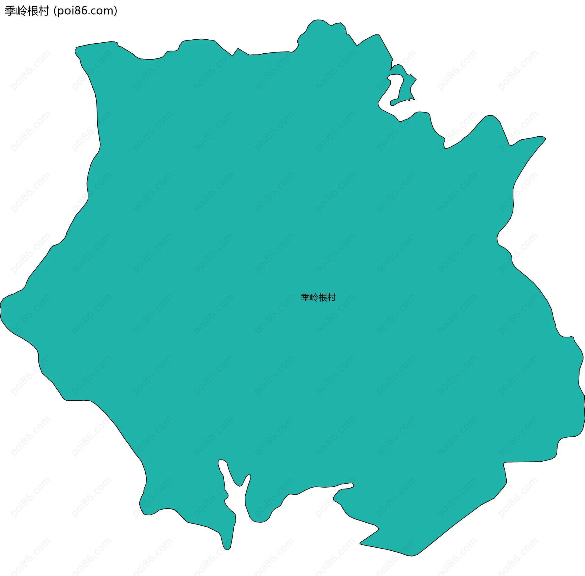 季岭根村边界地图