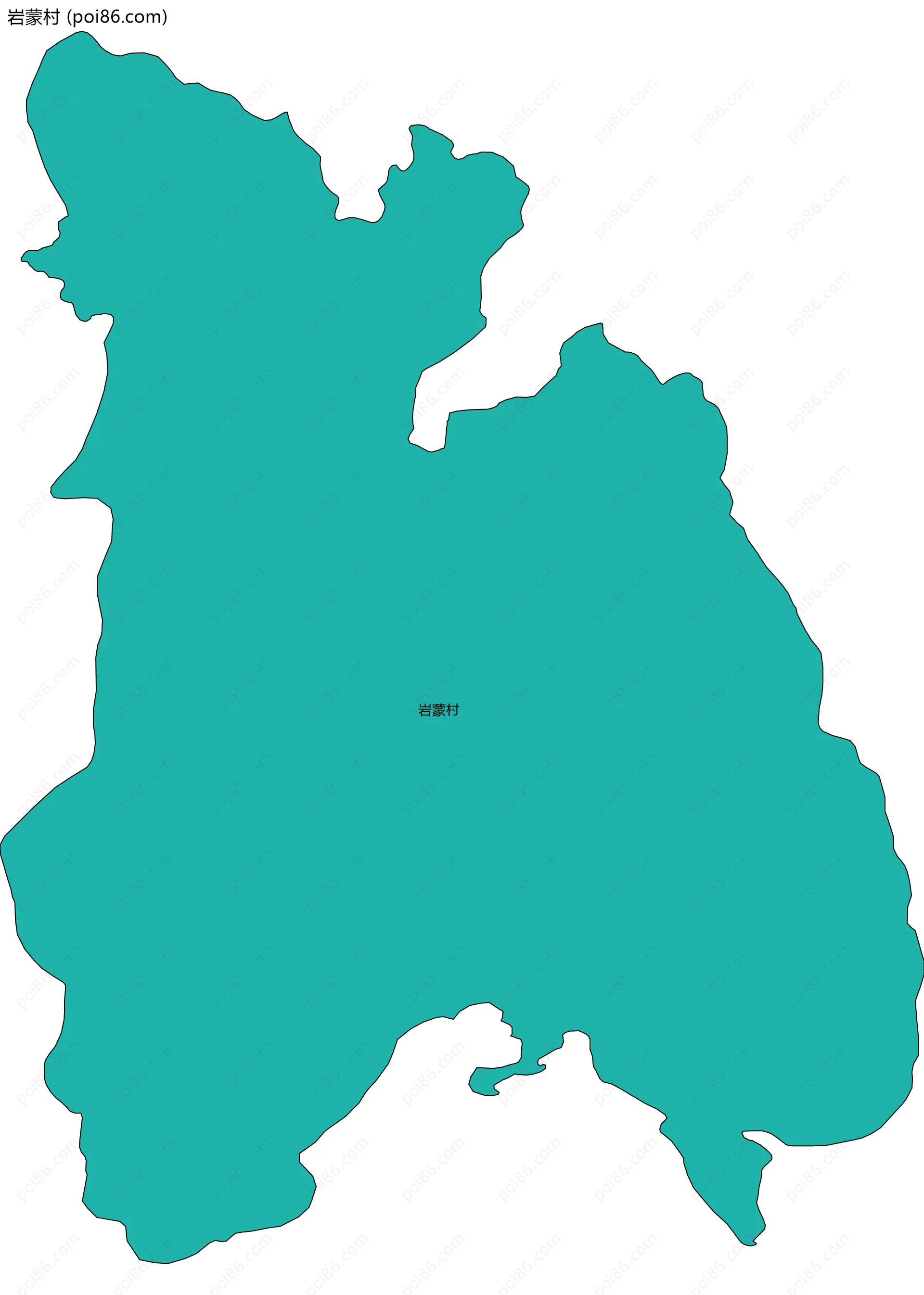 岩蒙村边界地图