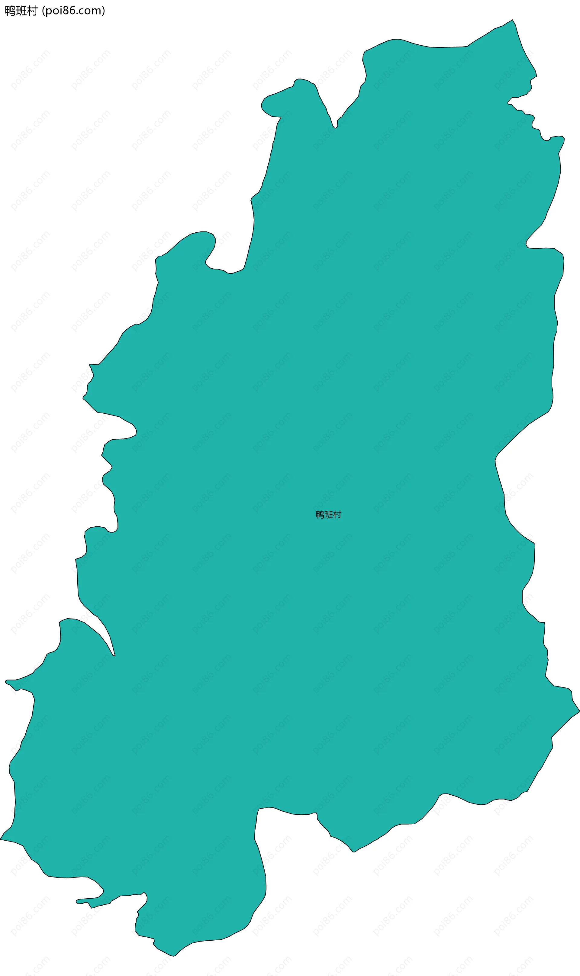 鸭班村边界地图