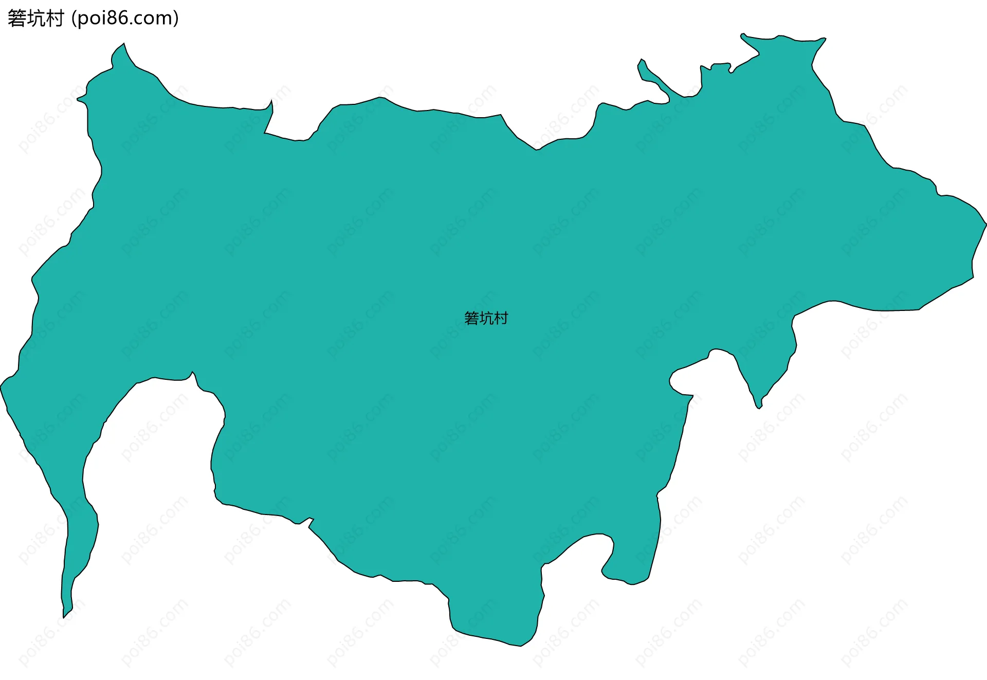 箬坑村边界地图