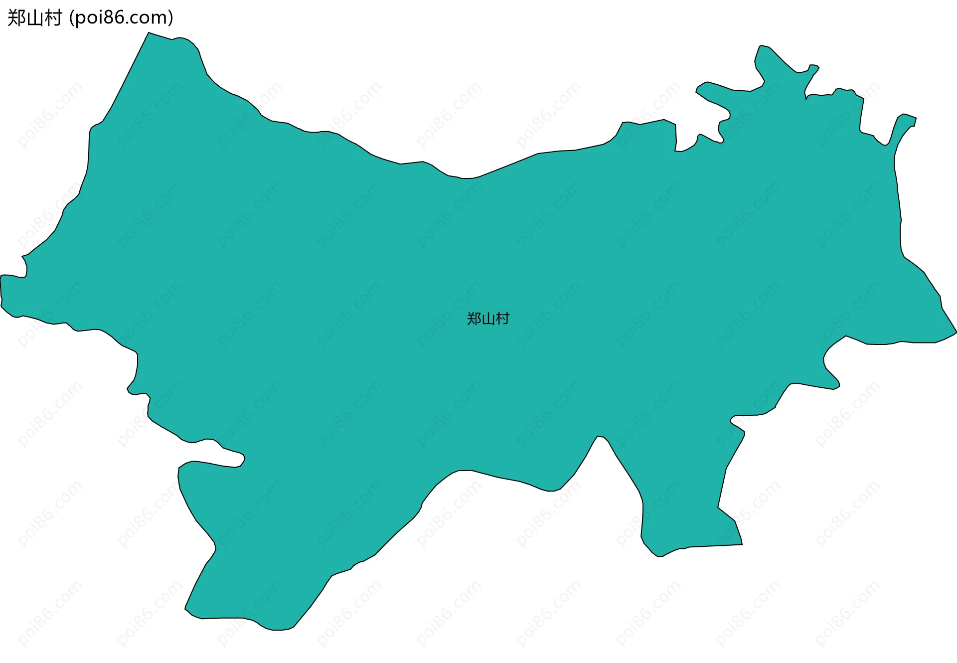 郑山村边界地图