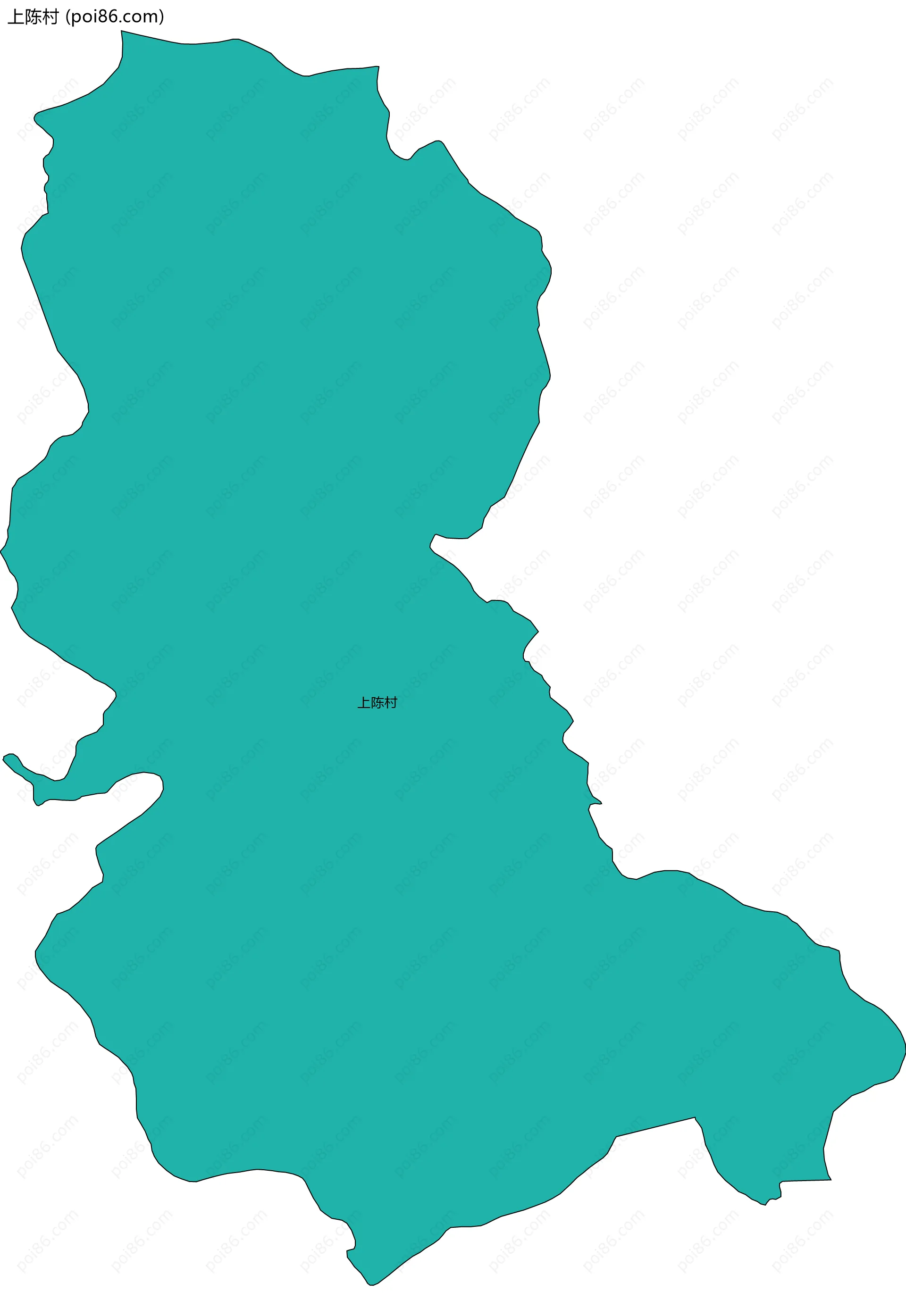 上陈村边界地图