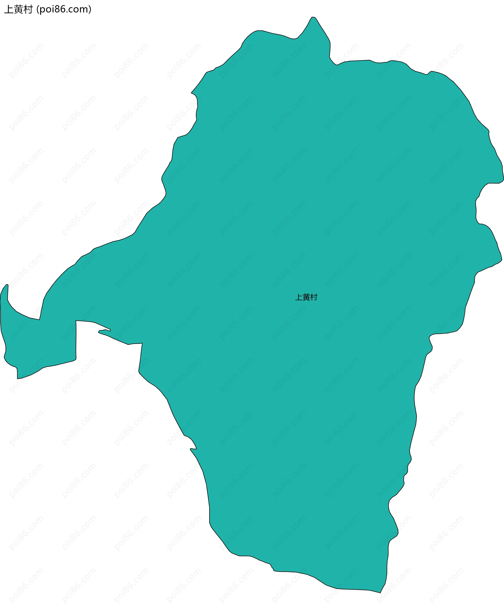 上黄村边界地图