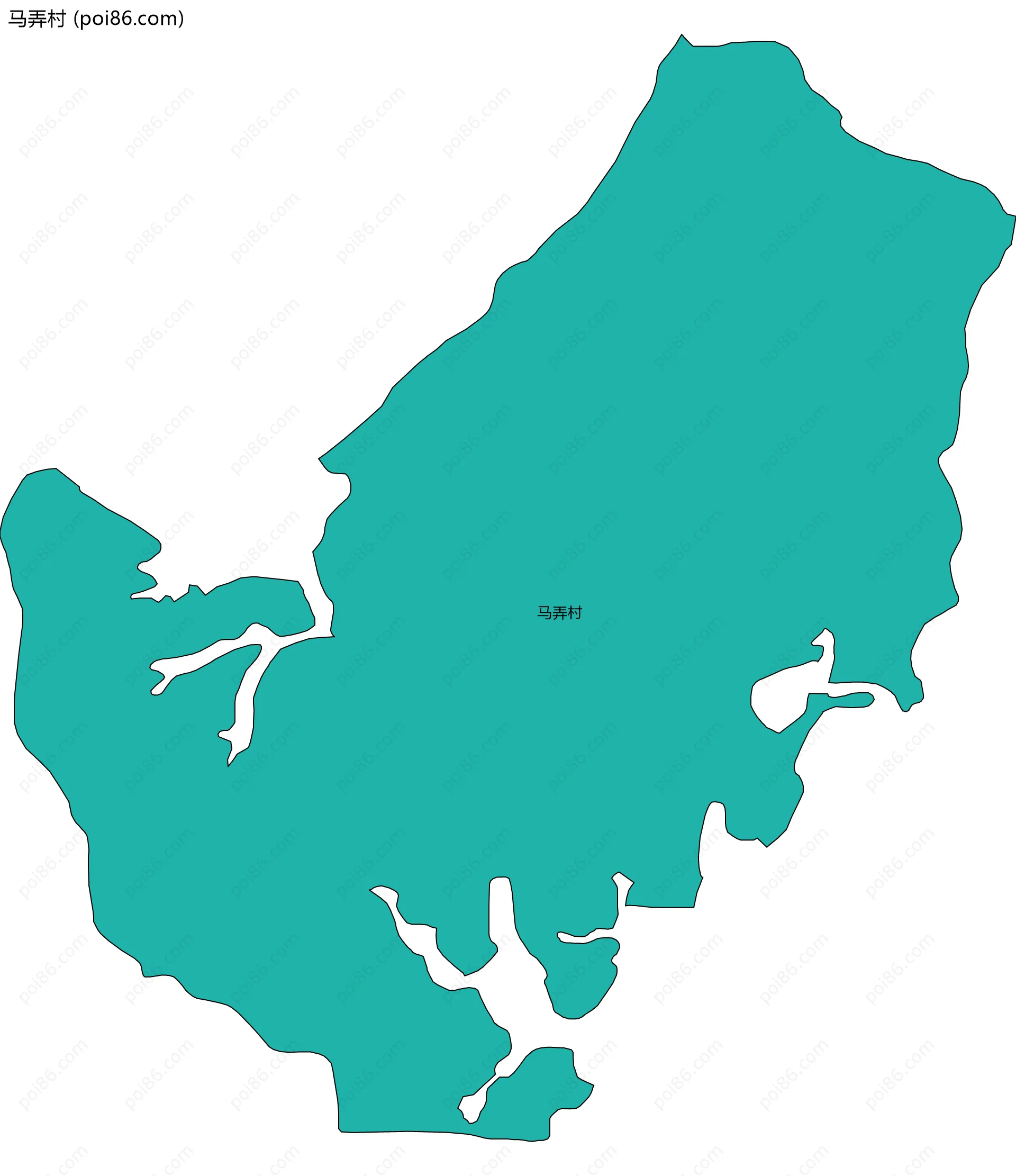 马弄村边界地图